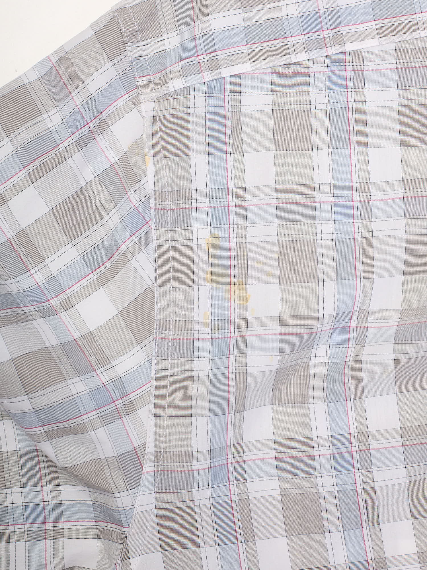 BRIONI Handmade Gray Plaid Cotton Dress Shirt L