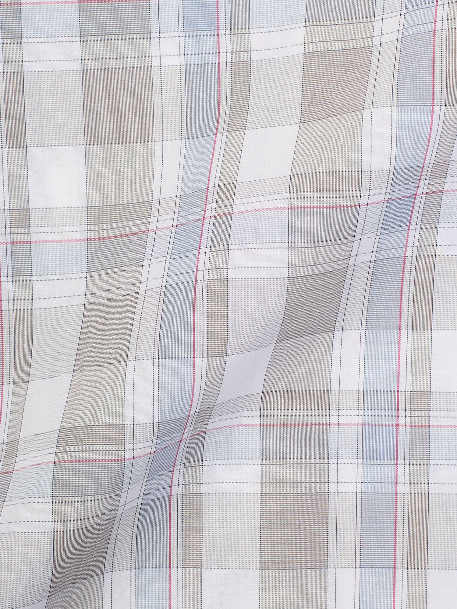 BRIONI Handmade Gray Plaid Cotton Dress Shirt L