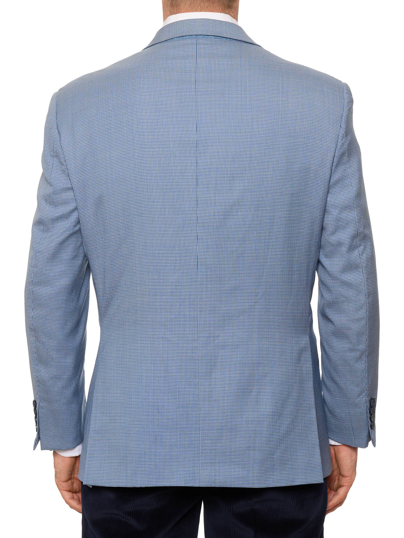 BRIONI Light Blue Checked Virgin Wool Blazer Jacket US 44