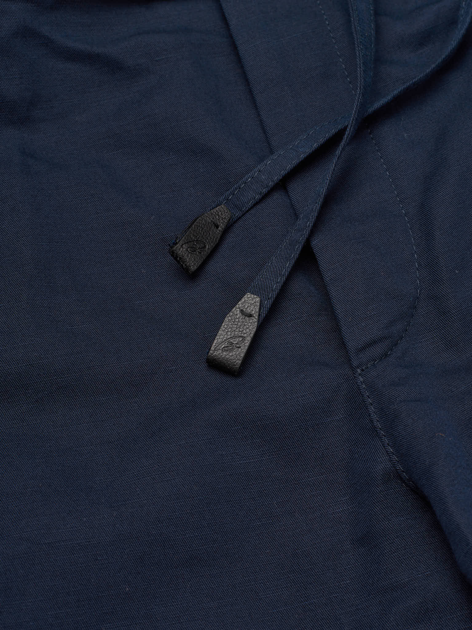 BRIONI Navy Blue Linen-Cotton Drawstring Pants NEW