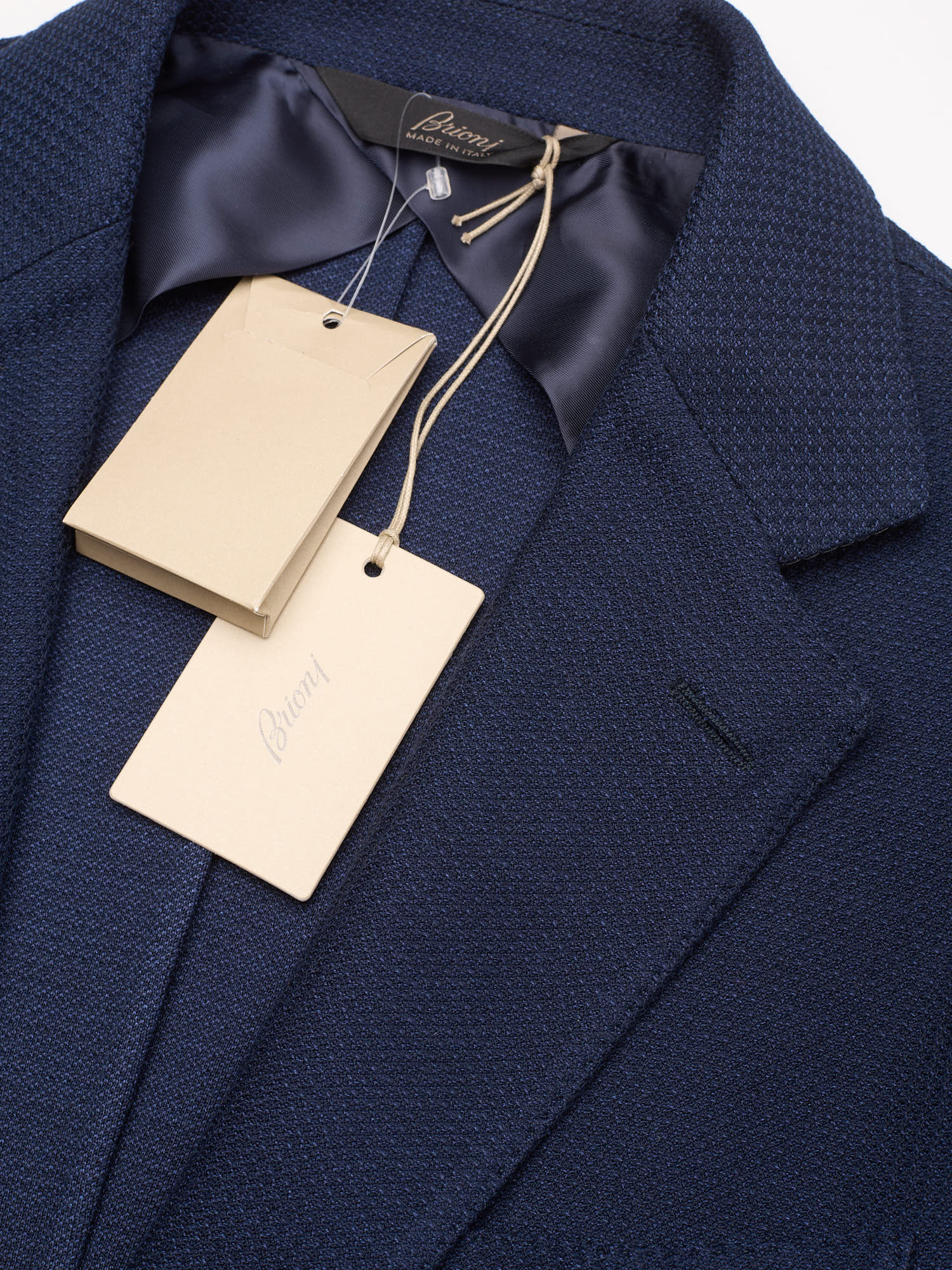 BRIONI Navy Blue Silk-Cotton Blazer Jacket Blazer Size S NEW US 38