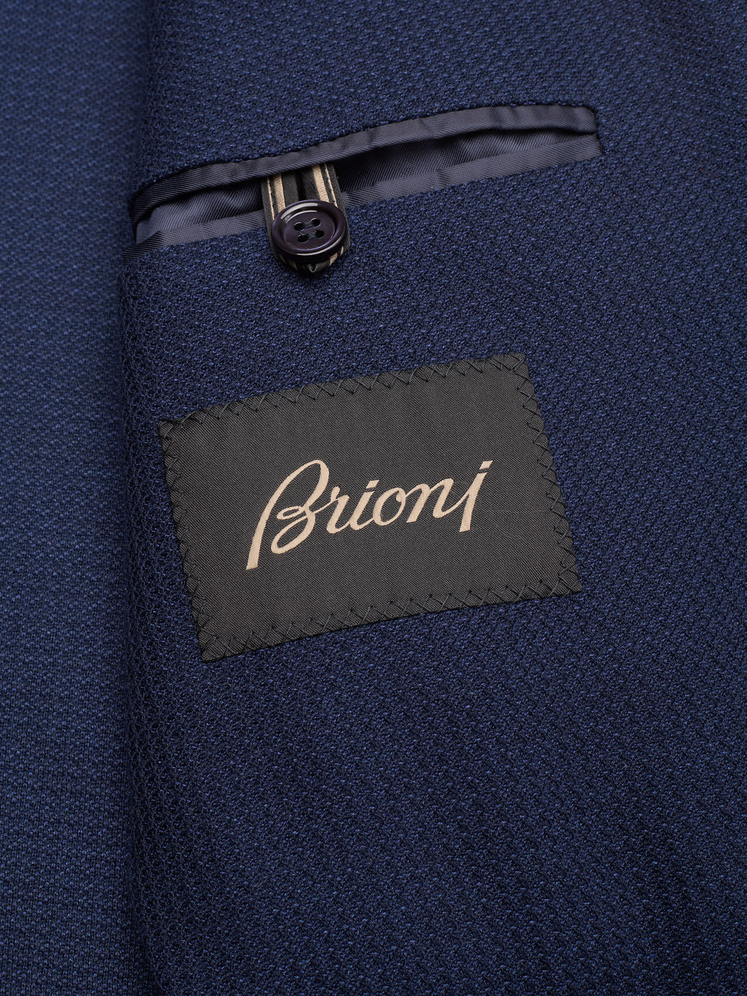BRIONI Navy Blue Silk-Cotton Blazer Jacket Blazer Size S NEW US 38