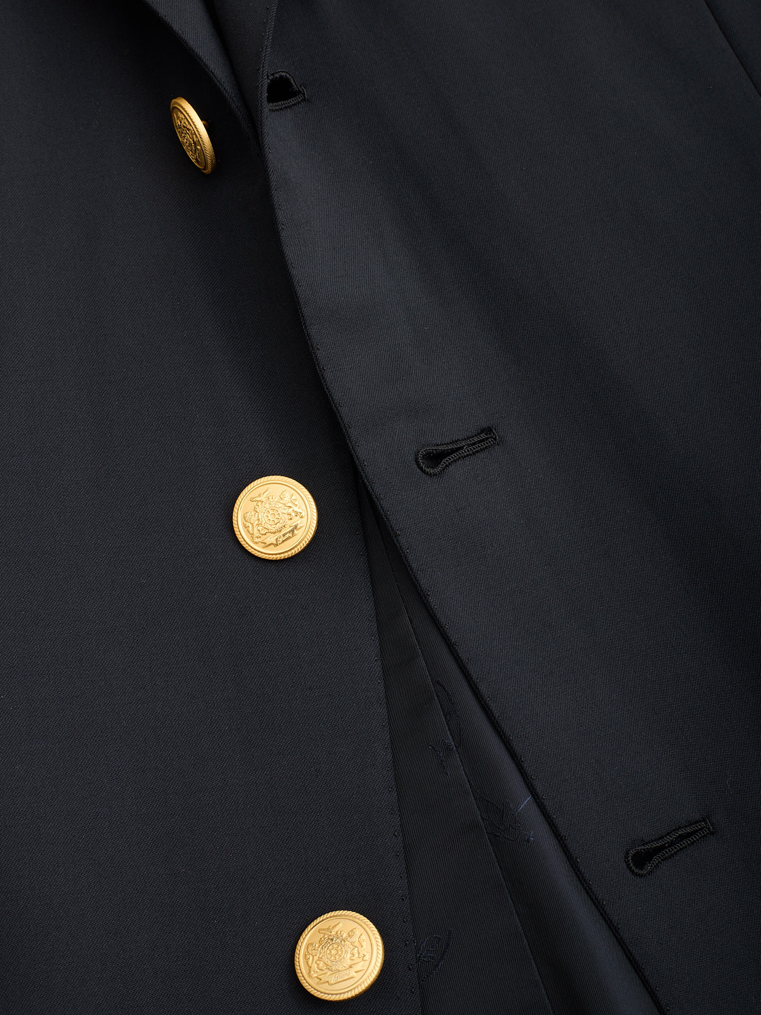 BRIONI Navy Blue Wool Blazer Jacket Size US 41 EU 51 Crest