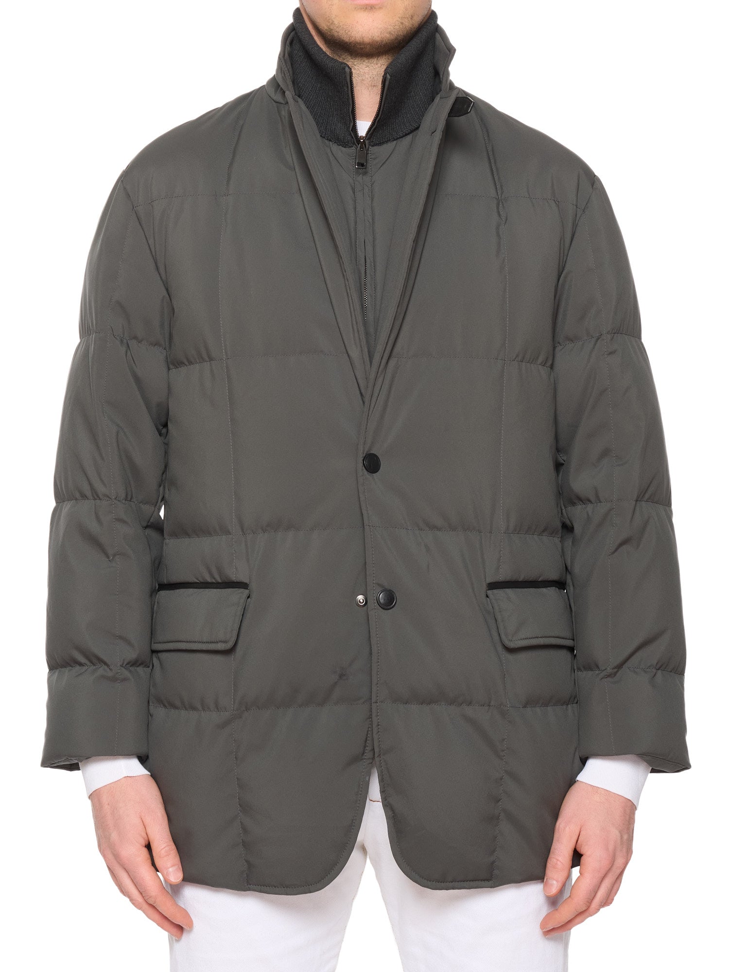 BRIONI Performa Gray Puffer Down Jacket US M Defect