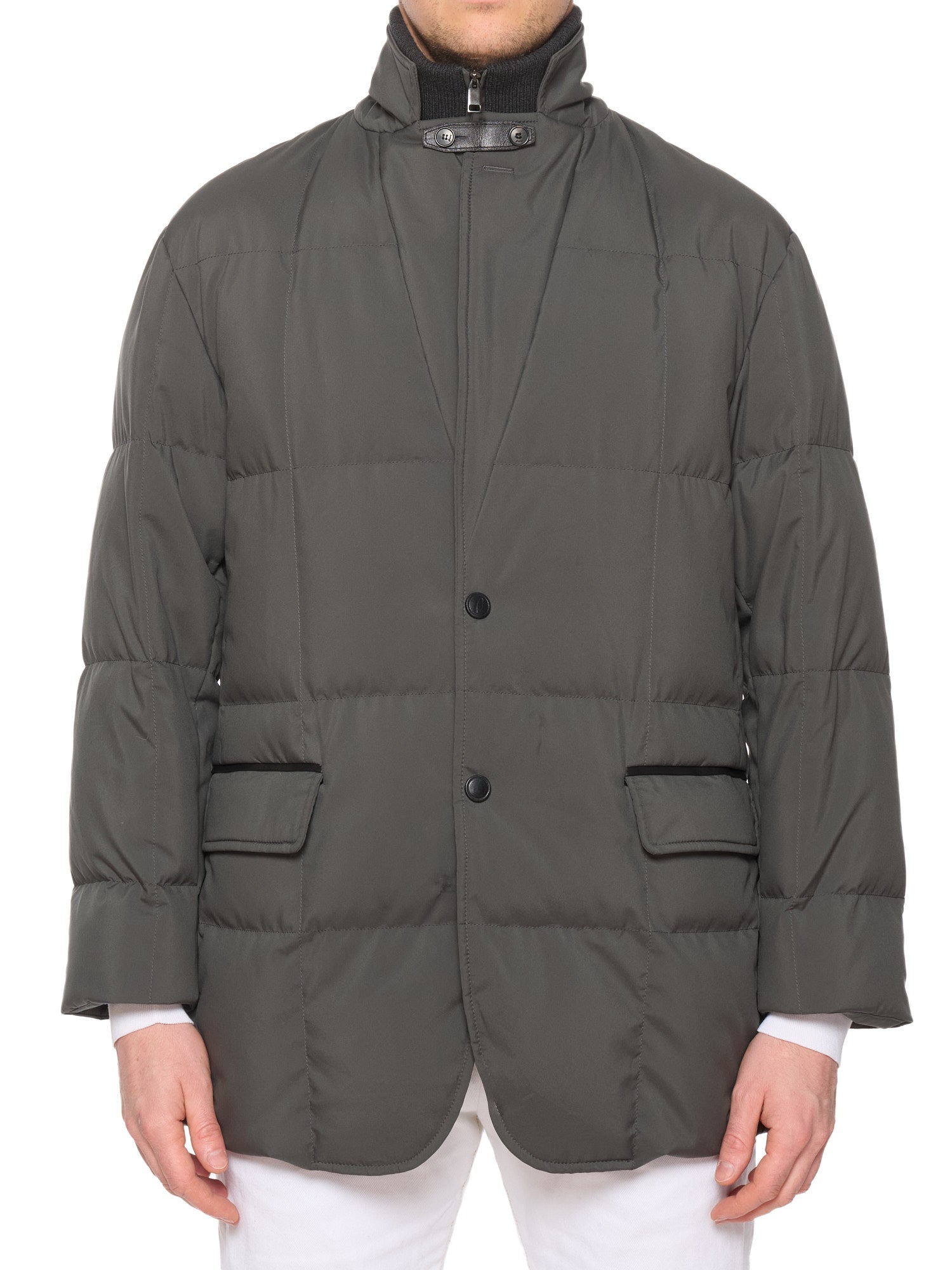 BRIONI Performa Gray Puffer Down Jacket US M Defect