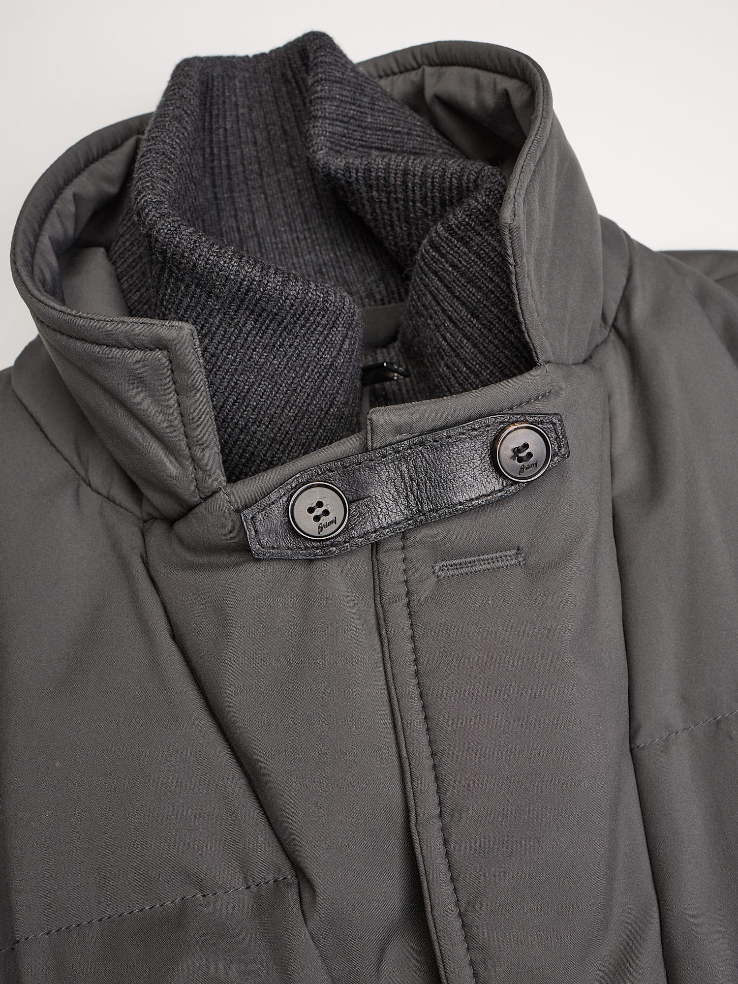 BRIONI Performa Gray Puffer Down Jacket US M Defect