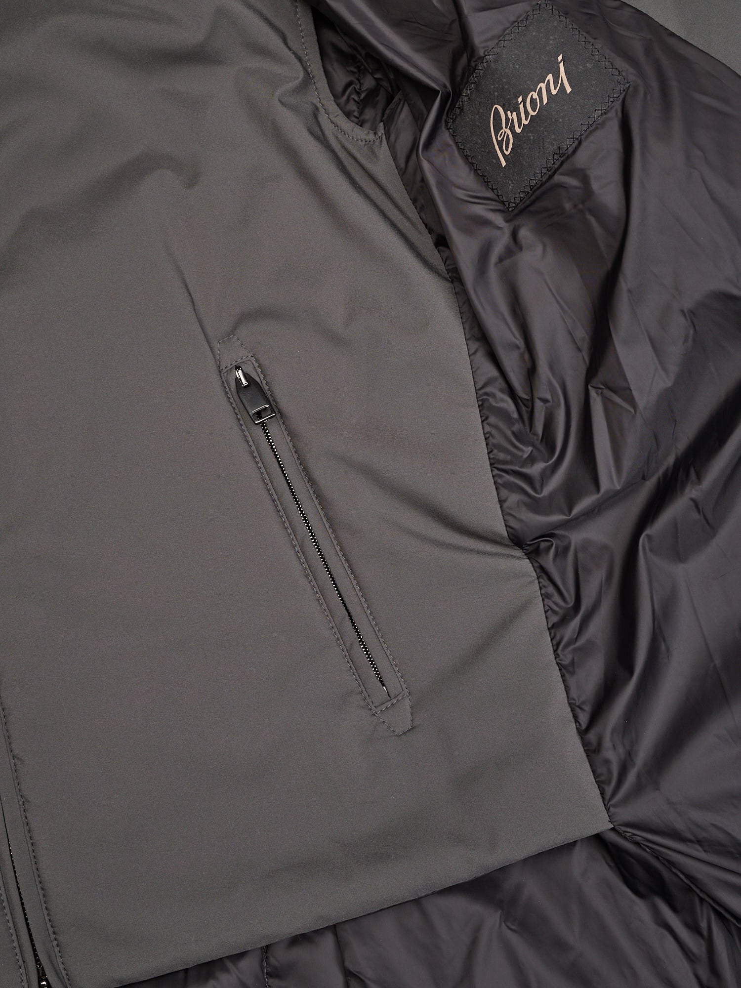 BRIONI Performa Gray Puffer Down Jacket US M Defect