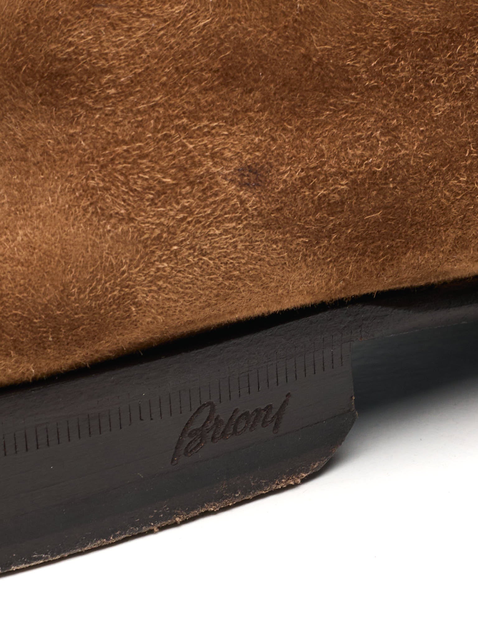 BRIONI Tobacco Brown Suede Appia Penny Loafers US 10