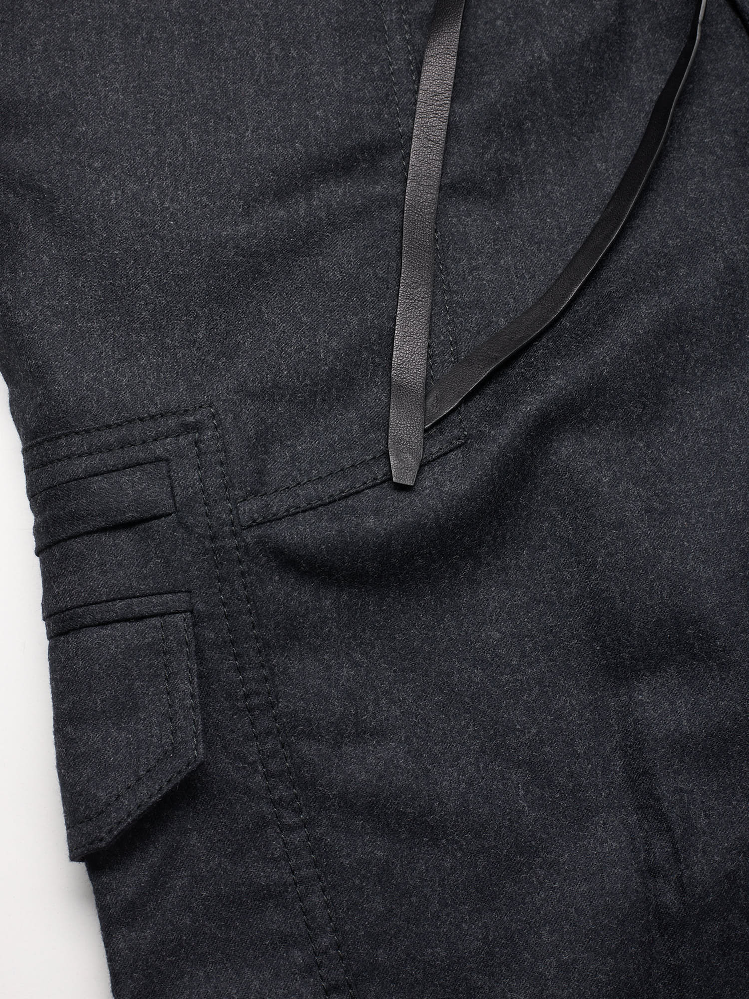 BRIONI Wool Dark Gray Flat Front Cargo Pants EU 52 NEW US 36