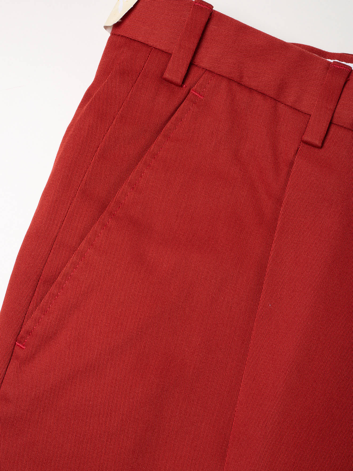 BRIONI "Moena" Red Cotton Single Pleated Dress Pants EU 46 NEW US 30