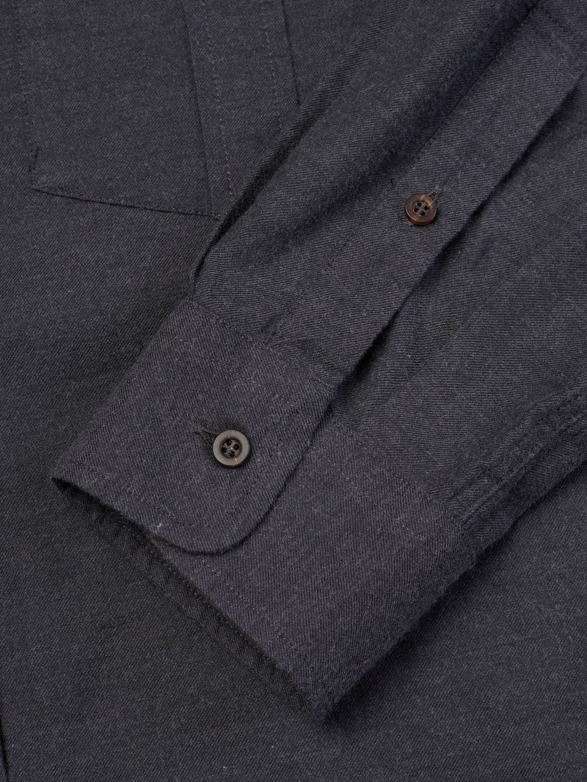 BRUNELLO CUCINELLI Gray Cotton Leisure Fit Shirt XL