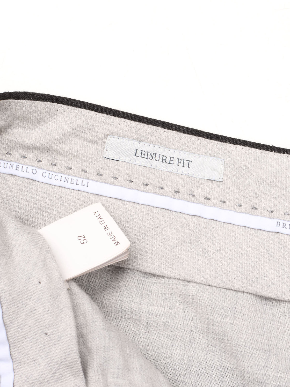 BRUNELLO CUCINELLI Gray Striped Linen Leisure Fit Chevron Pants NEW