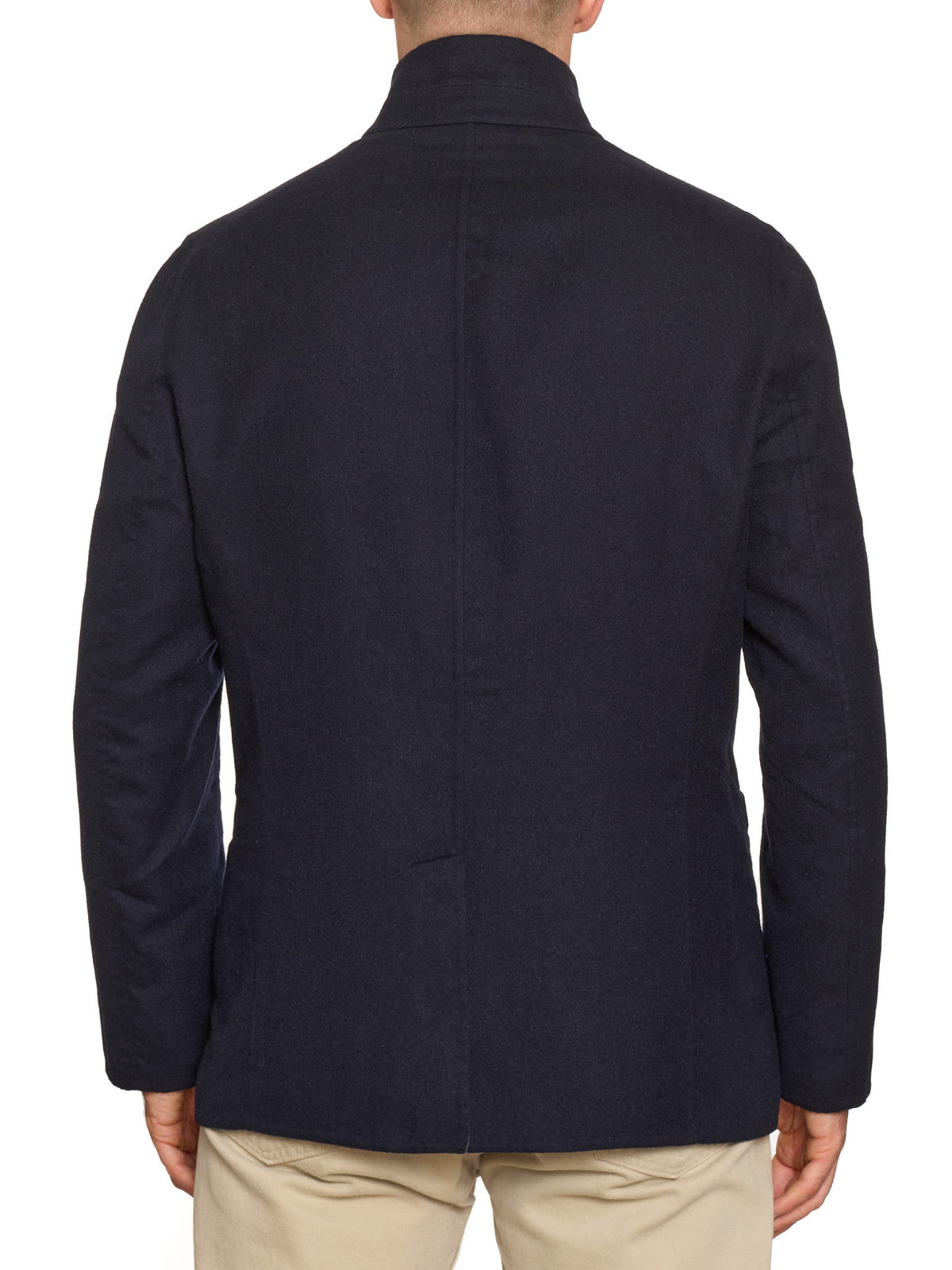 BRUNELLO CUCINELLI Blue Gray Cashmere-Silk Reversible Double Sided Jacket