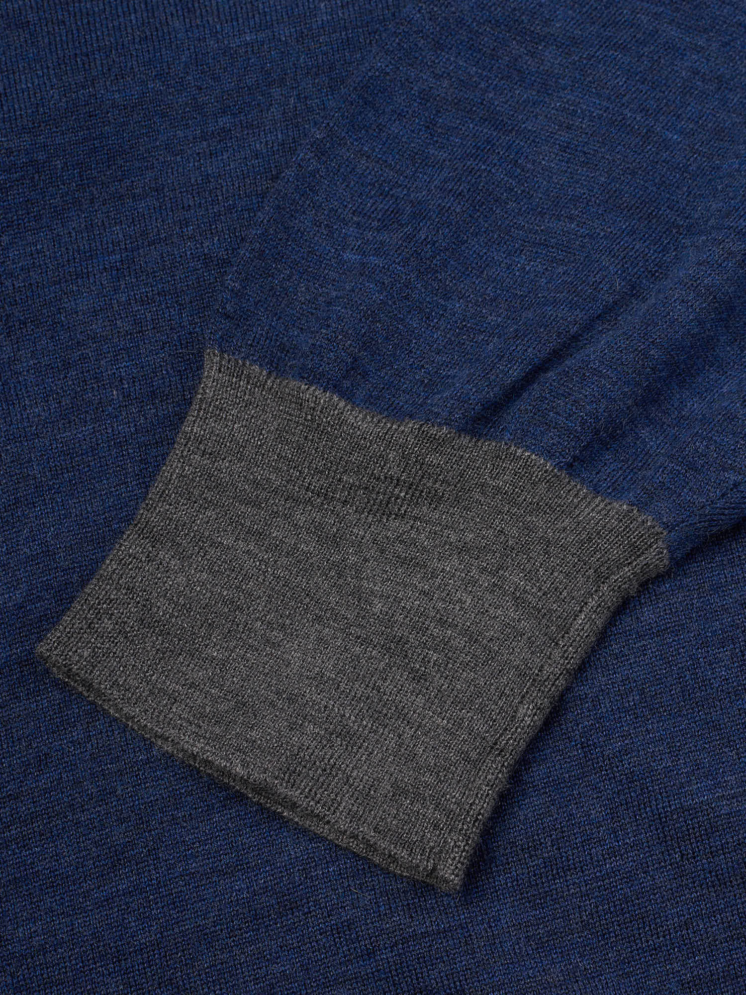 BRUNELLO CUCINELLI Blue Wool Cashmere V-Neck Sweater EU 56 US XL