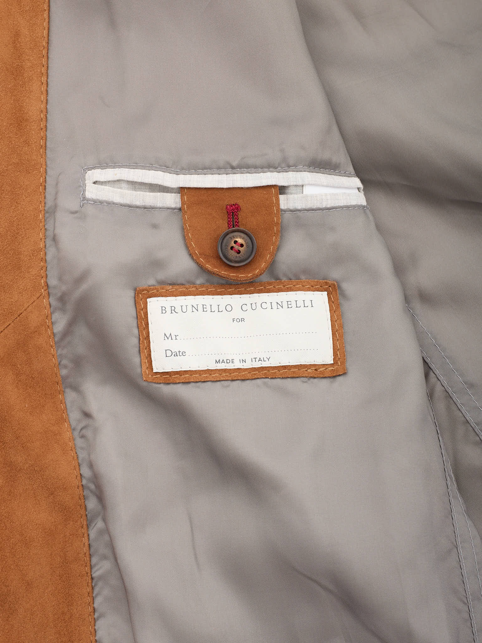 BRUNELLO CUCINELLI Brown Hooded Leather Jacket NEW L