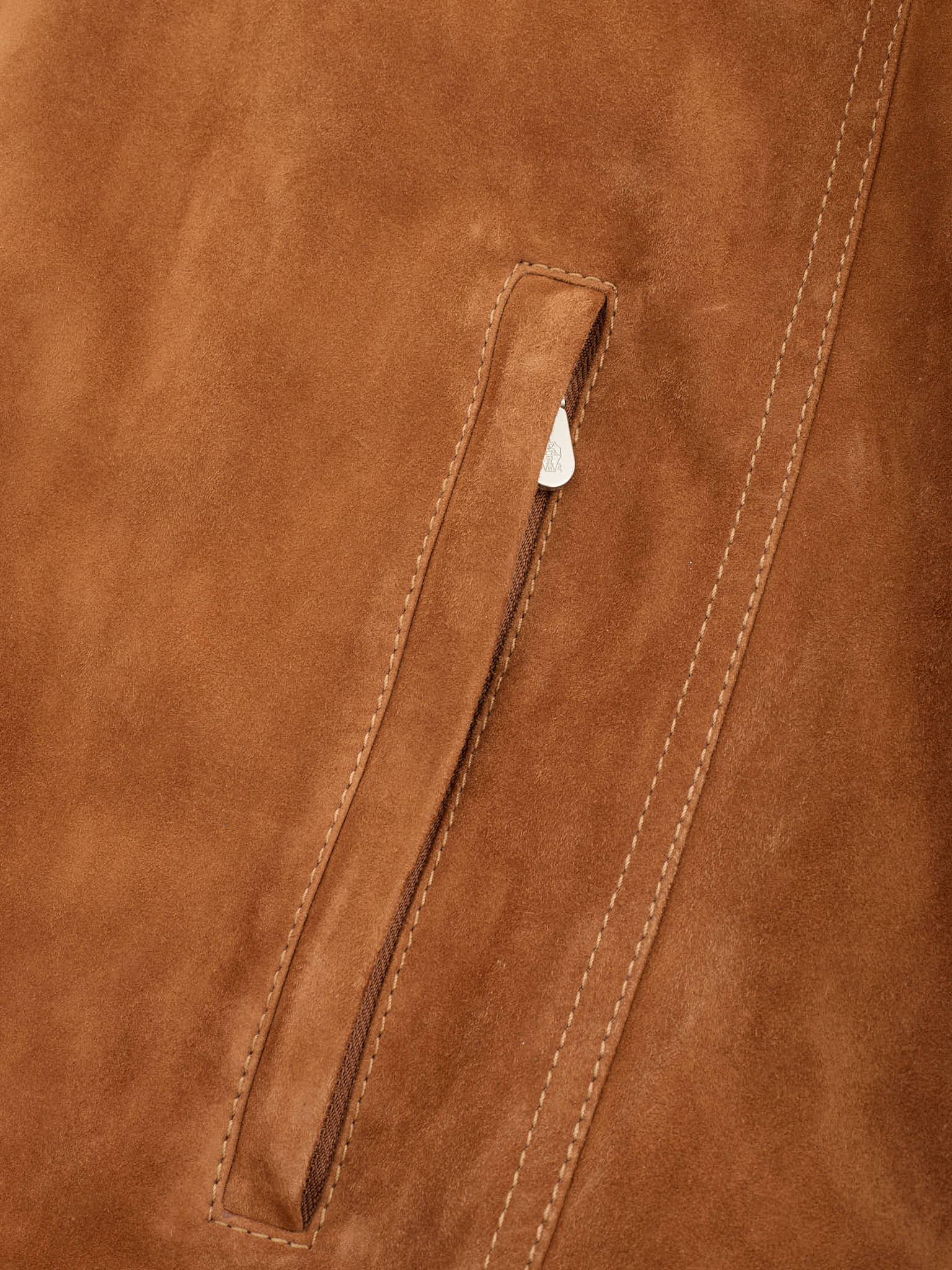 BRUNELLO CUCINELLI Brown Hooded Leather Jacket NEW L