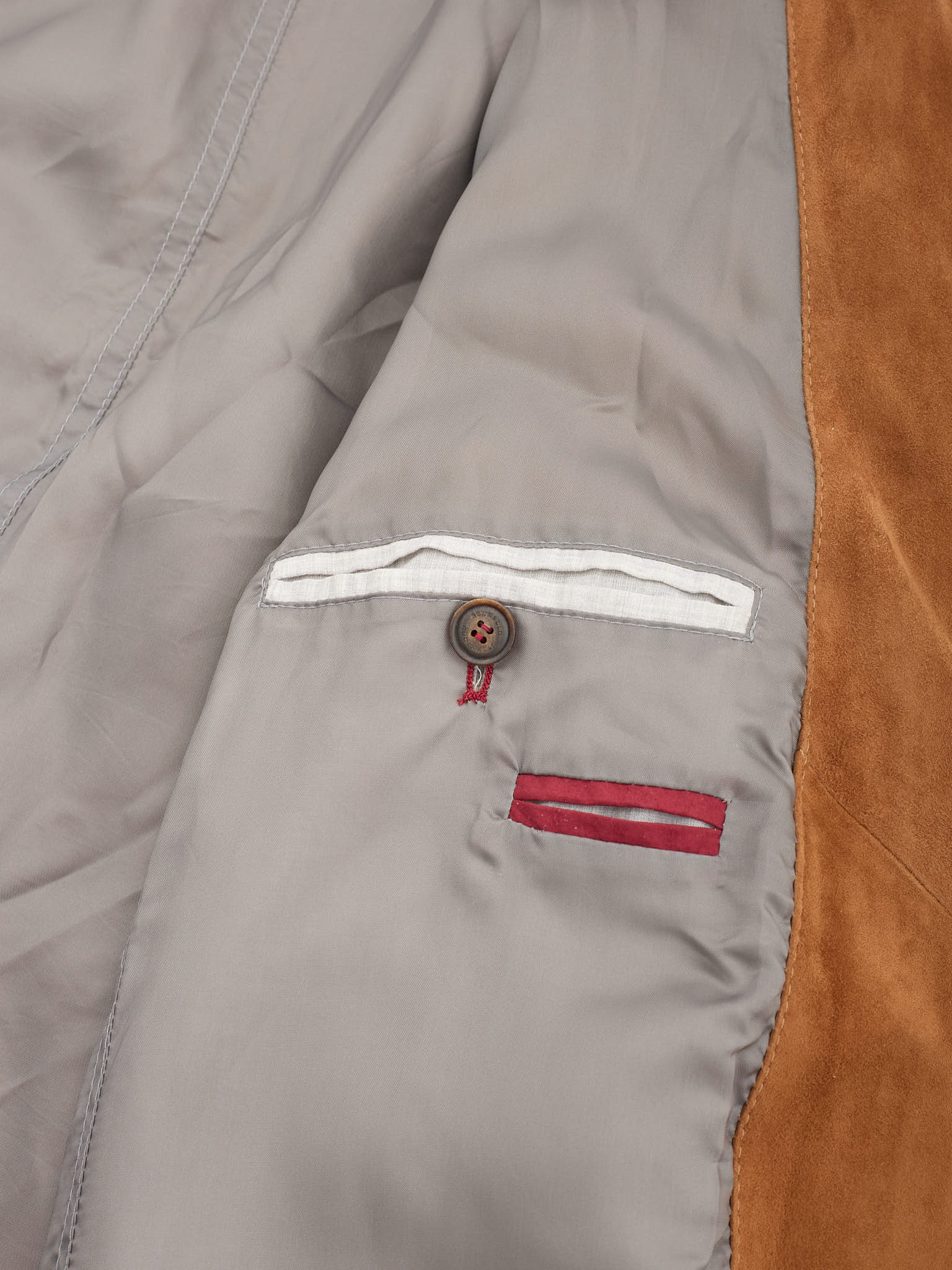 BRUNELLO CUCINELLI Brown Hooded Leather Jacket NEW L