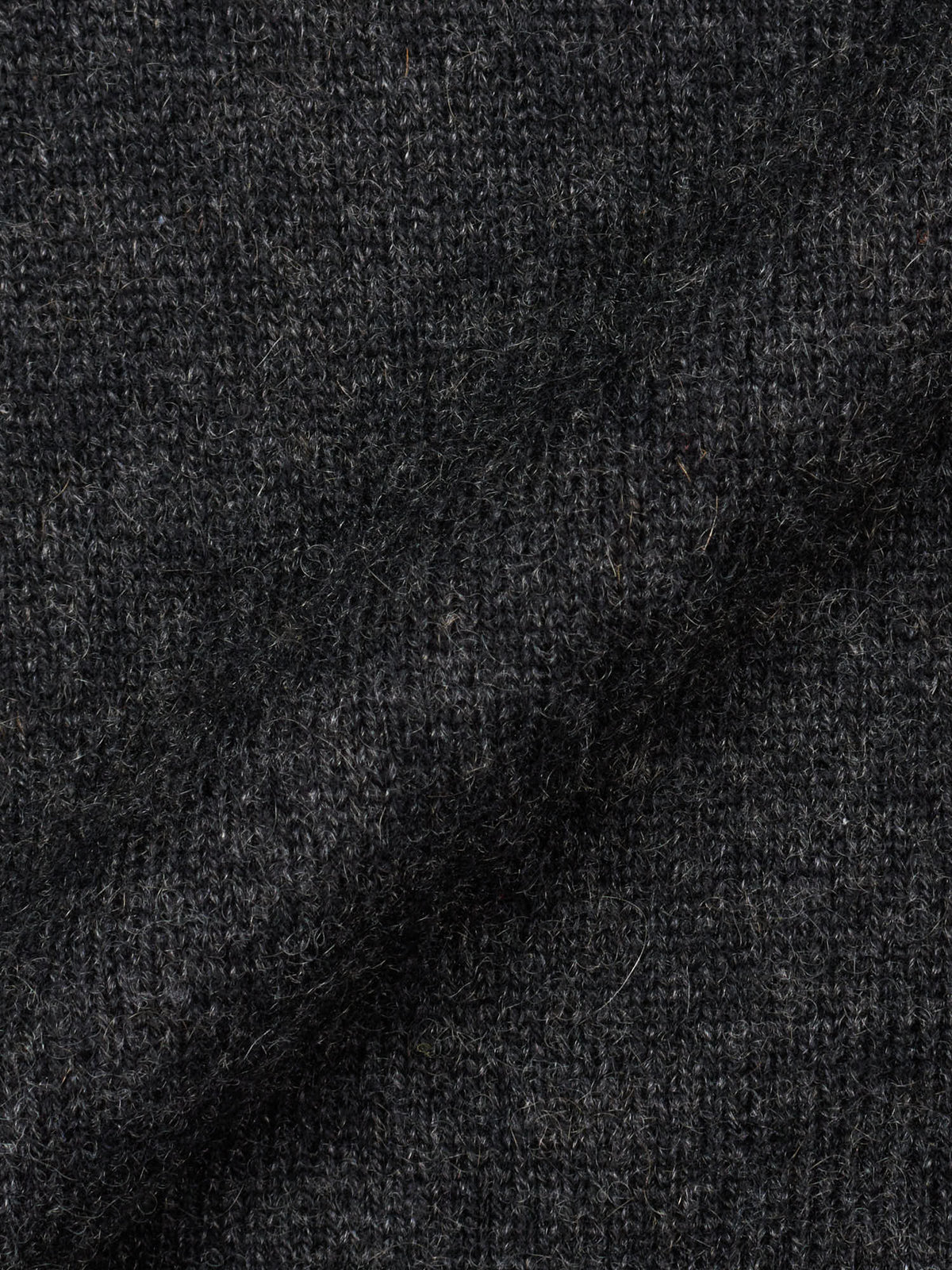 BRUNELLO CUCINELLI Dark Gray Cashmere High Zip Neck Sweater EU 50 US M