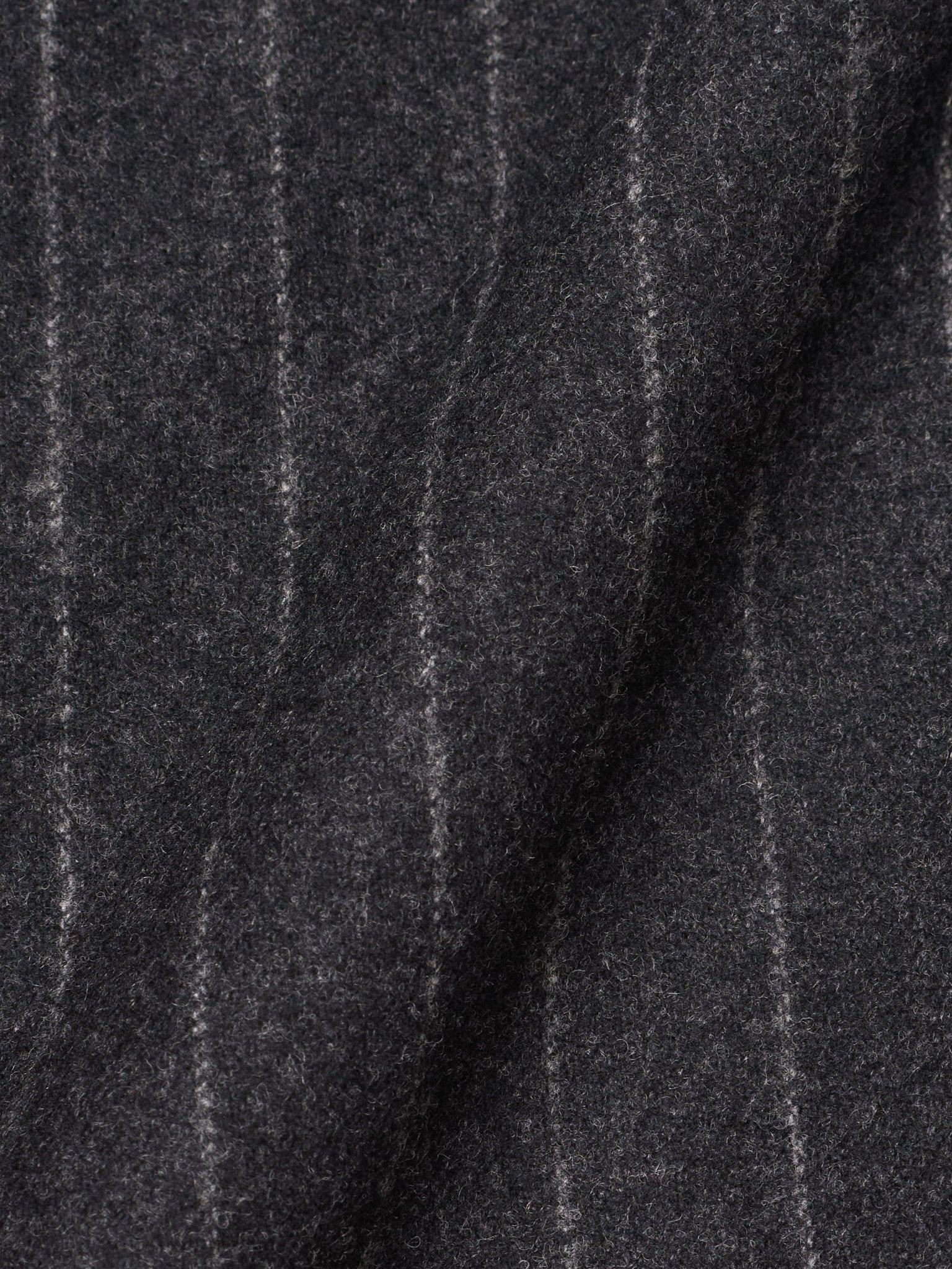 BRUNELLO CUCINELLI Dark Gray Chalk Stripe Wool Dress Pants
