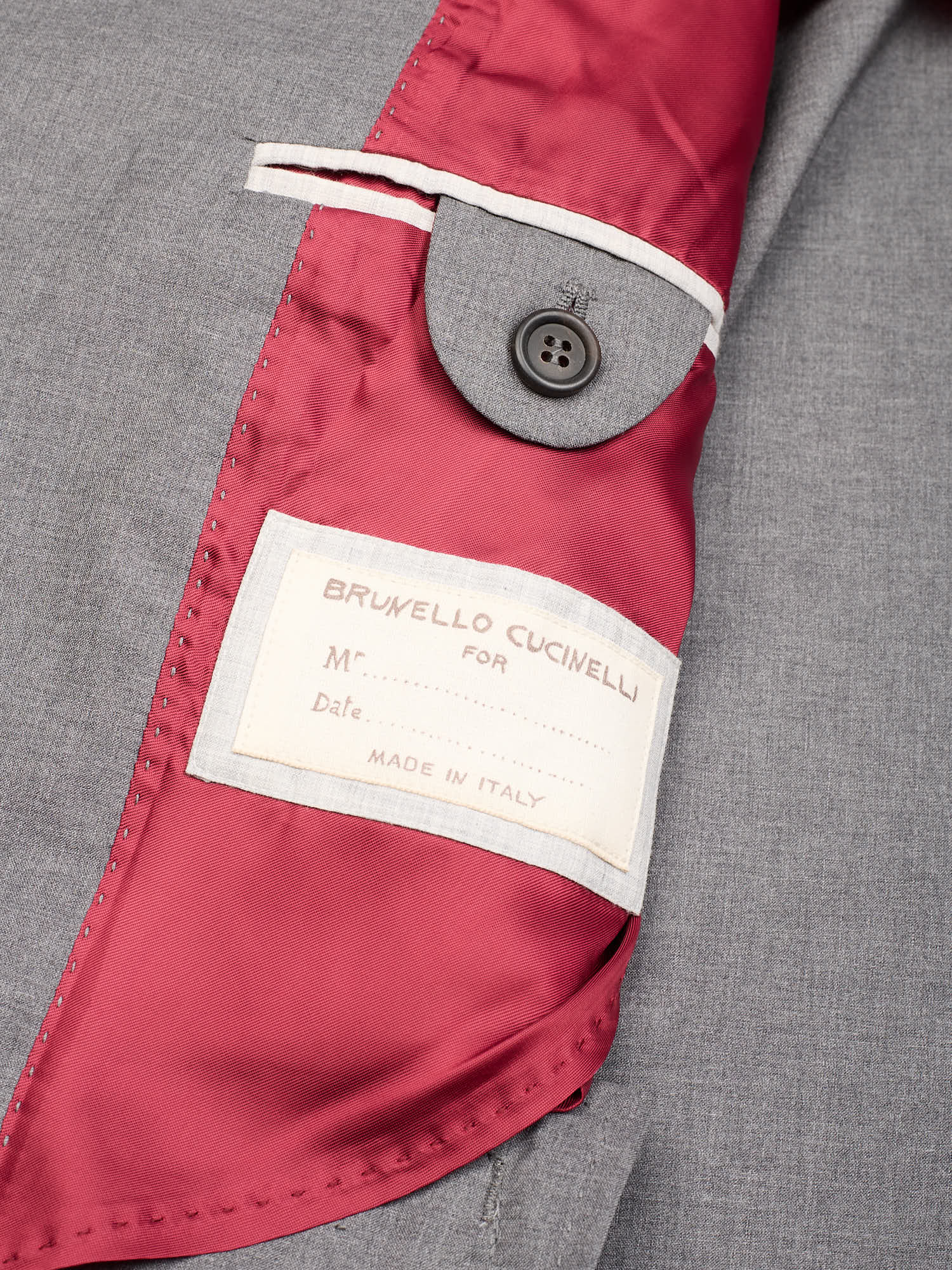 BRUNELLO CUCINELLI Gray Wool-Silk Jacket EU 50 NEW US 40