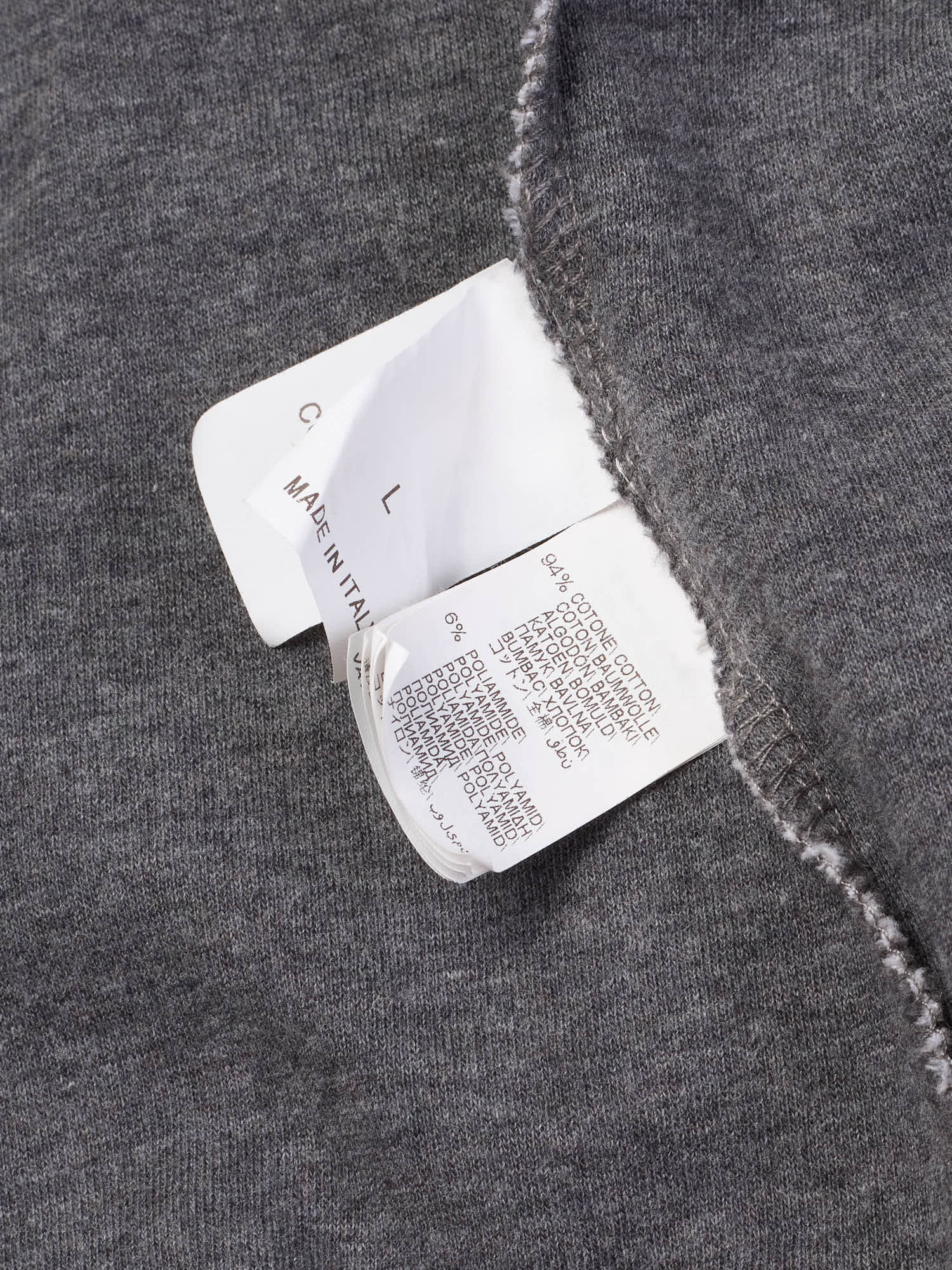 BRUNELLO CUCINELLI Gray Cotton Zip Hoodie Size L