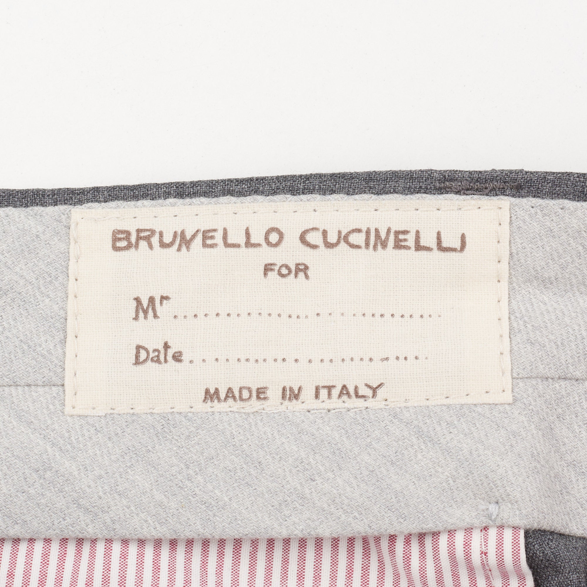 BRUNELLO CUCINELLI Gray Wool Cargo Slim Fit Pants EU 50 NEW US 34 BRUNELLO CUCINELLI
