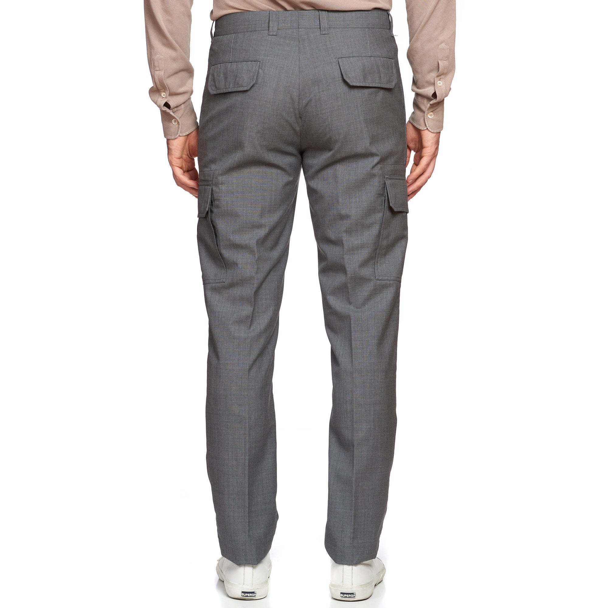 BRUNELLO CUCINELLI Gray Wool Cargo Slim Fit Pants EU 50 NEW US 34 BRUNELLO CUCINELLI