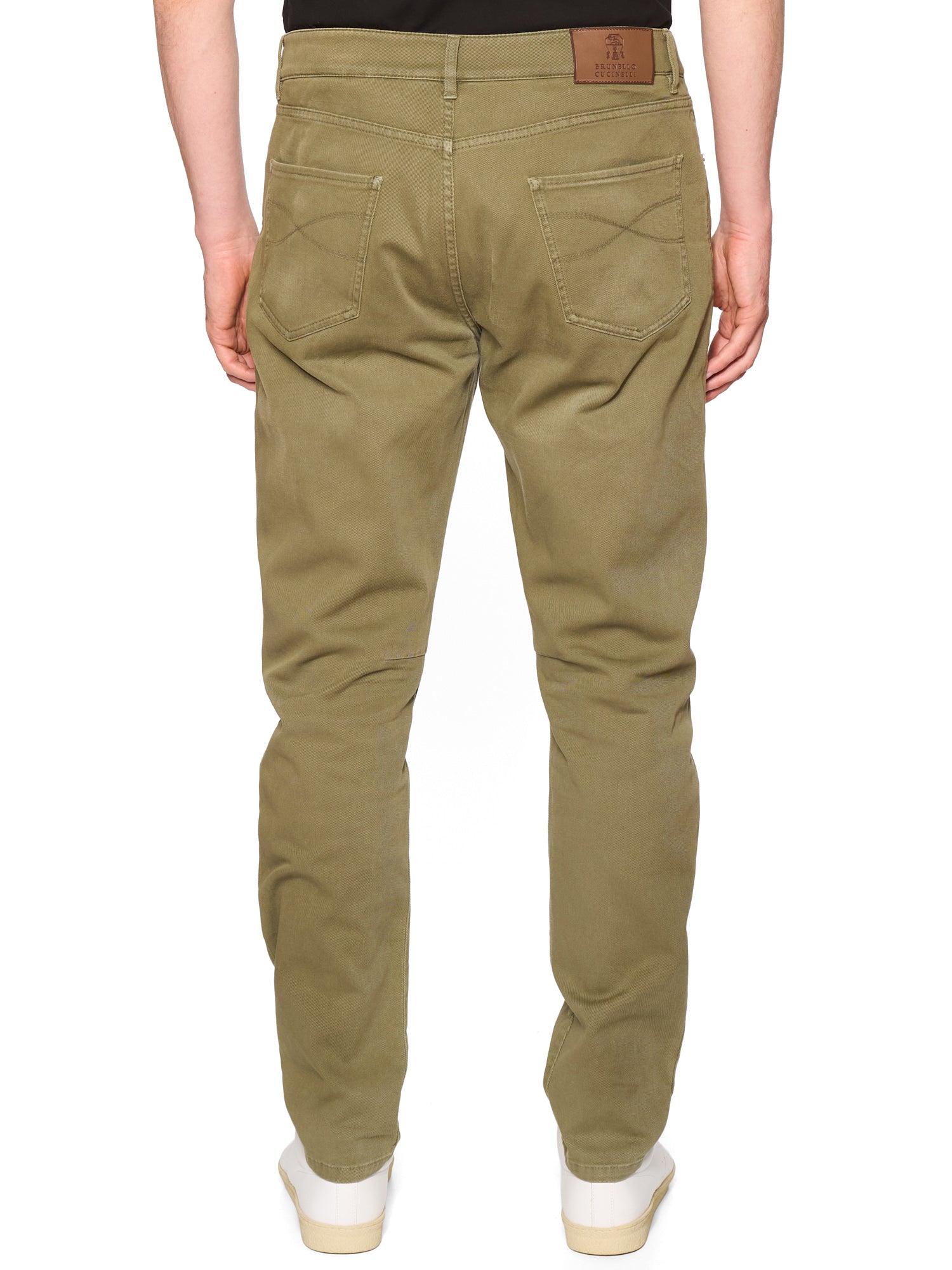 BRUNELLO CUCINELLI Green Twill Cotton Slim Leisure Fit Jeans EU 50 US 34