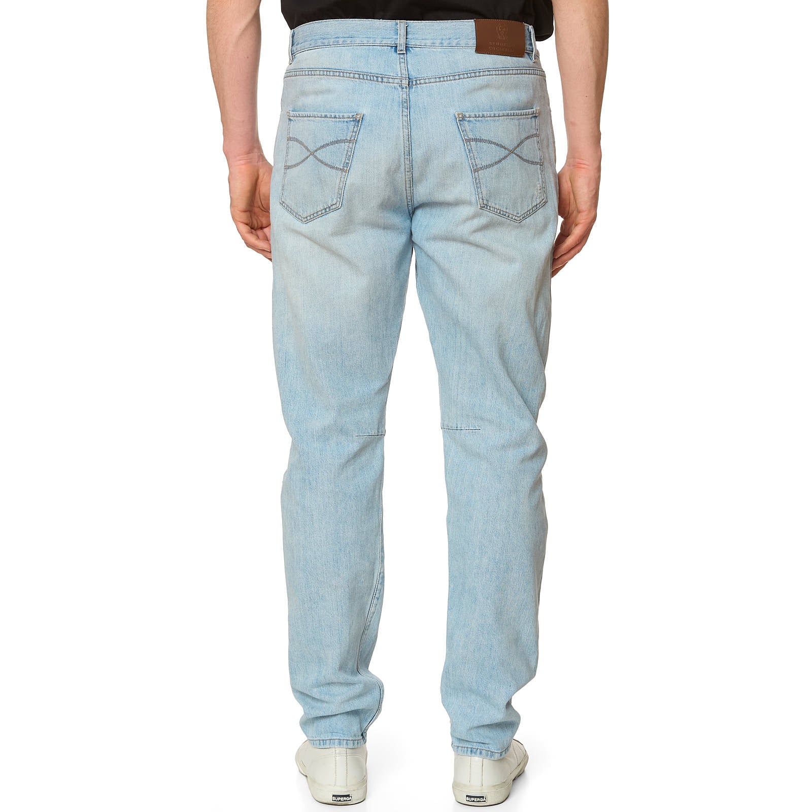 BRUNELLO CUCINELLI Light Blue Denim Slim Leisure Fit Jeans Pants EU 50 US 34