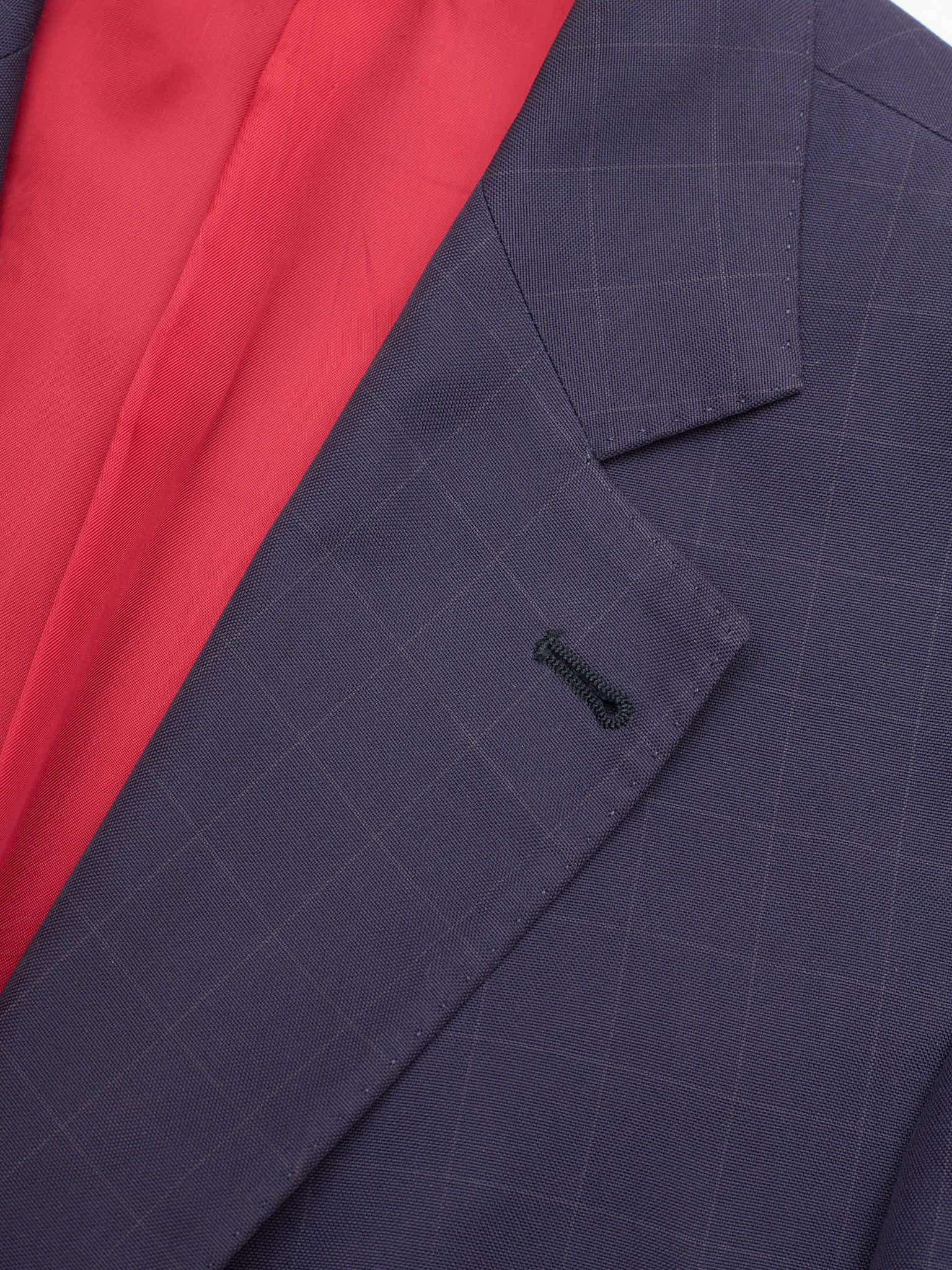 BRUNELLO CUCINELLI Navy Blue Plaid Cotton Jacket