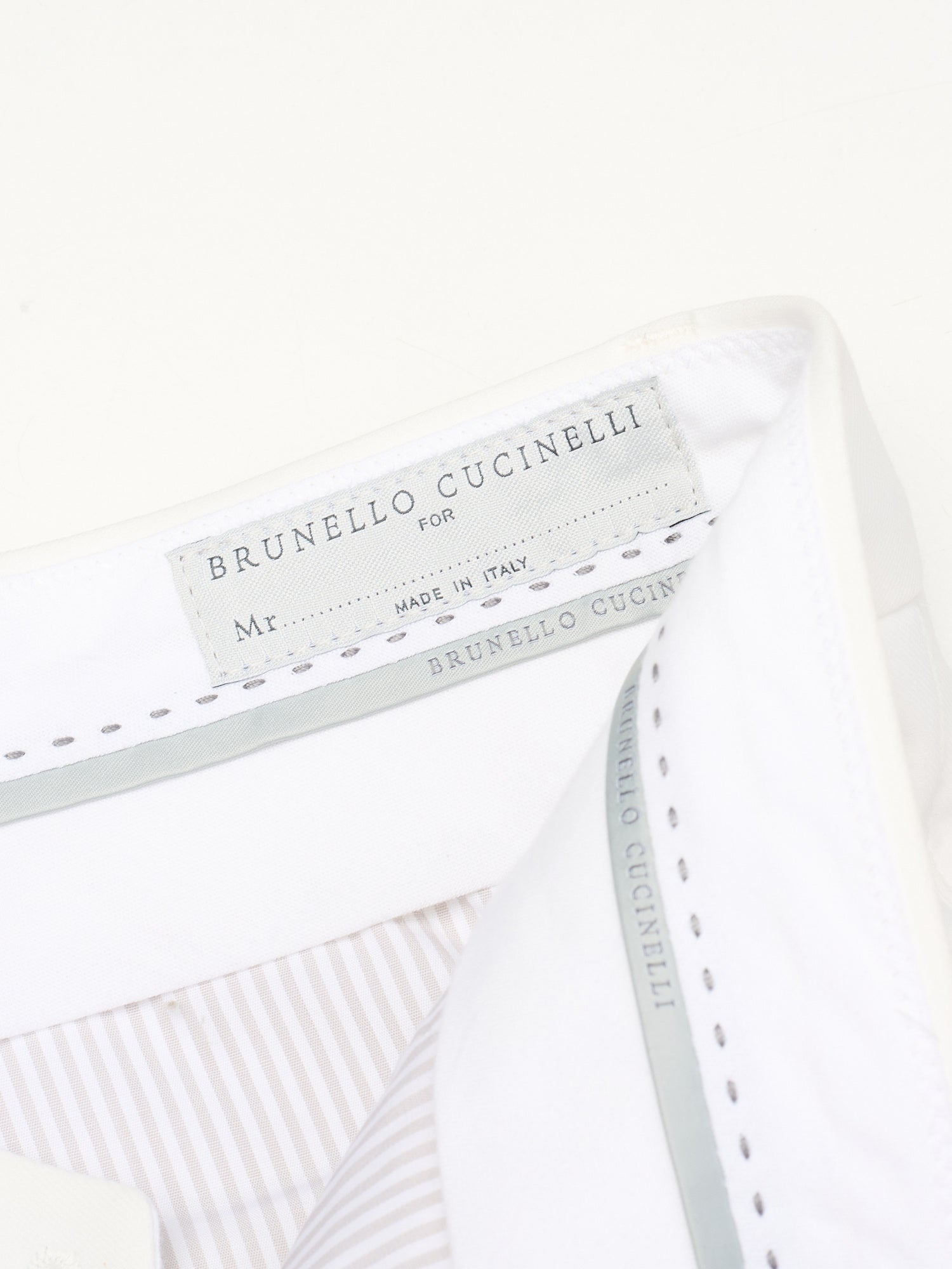 BRUNELLO CUCINELLI White Cotton Dress Pants EU 52 NEW US 36