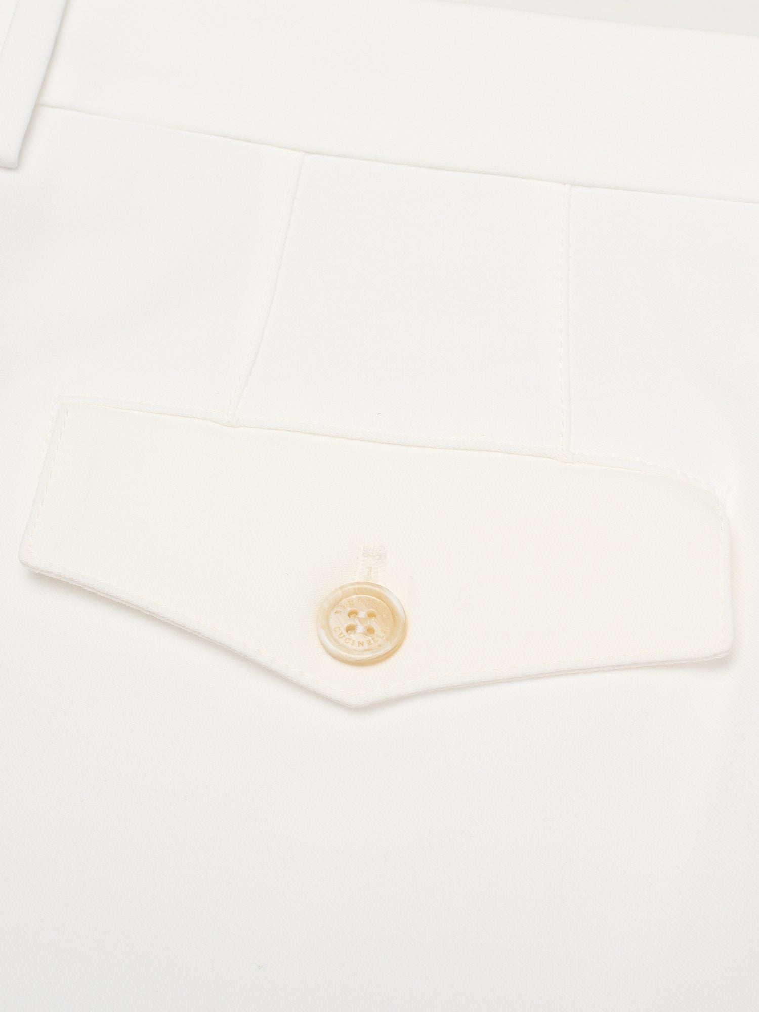 BRUNELLO CUCINELLI White Cotton Dress Pants EU 52 NEW US 36