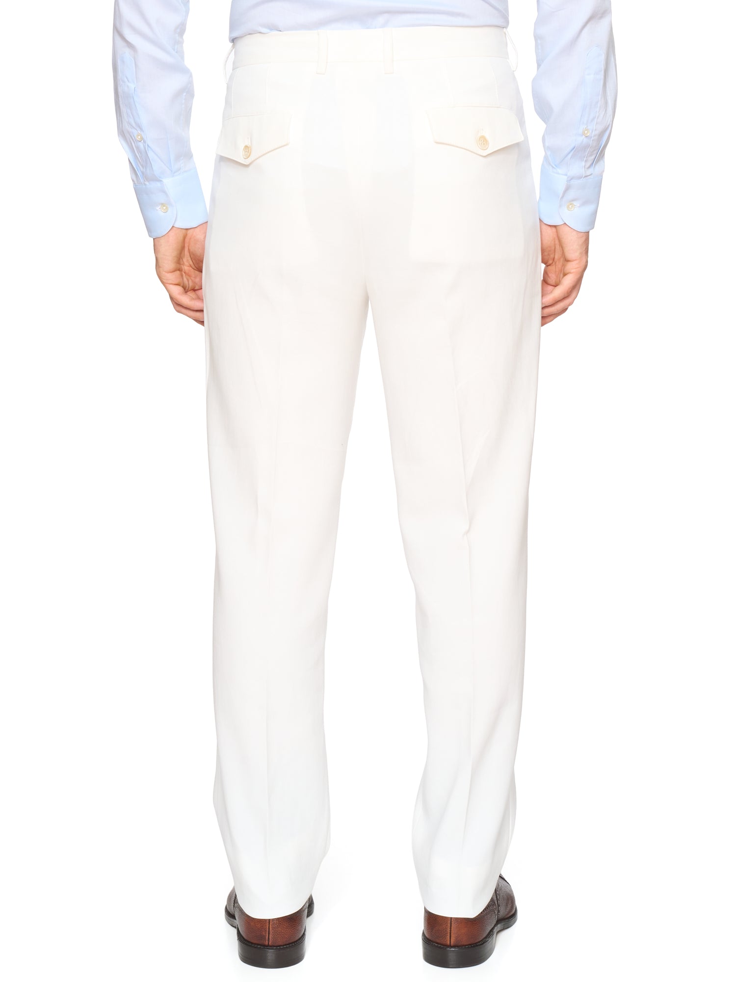 BRUNELLO CUCINELLI White Cotton Dress Pants EU 52 NEW US 36