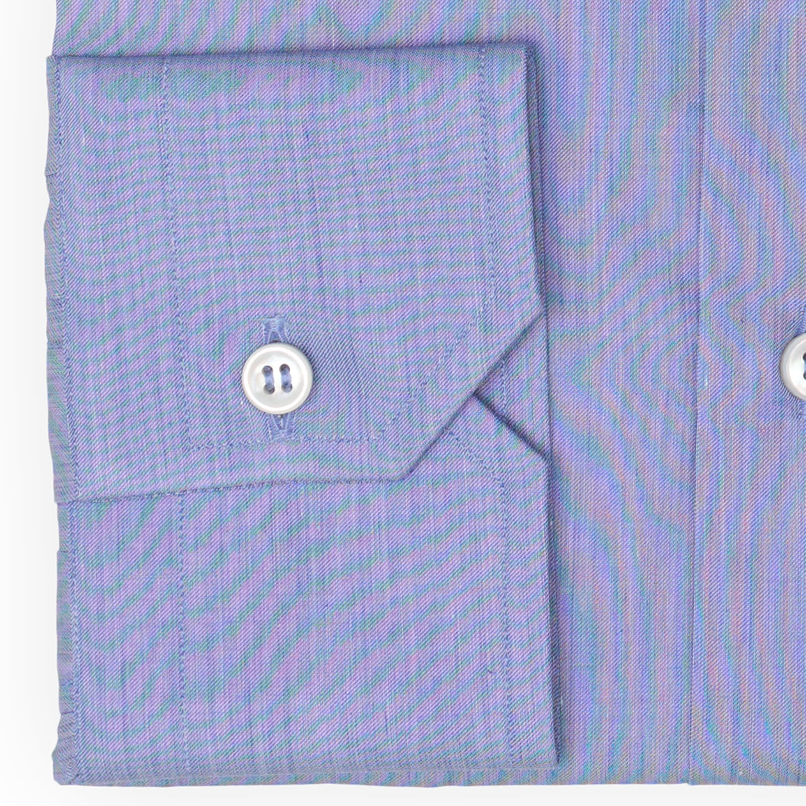 BURINI Blue End-on-end Luxury Dress Shirt EU 38 NEW US 15