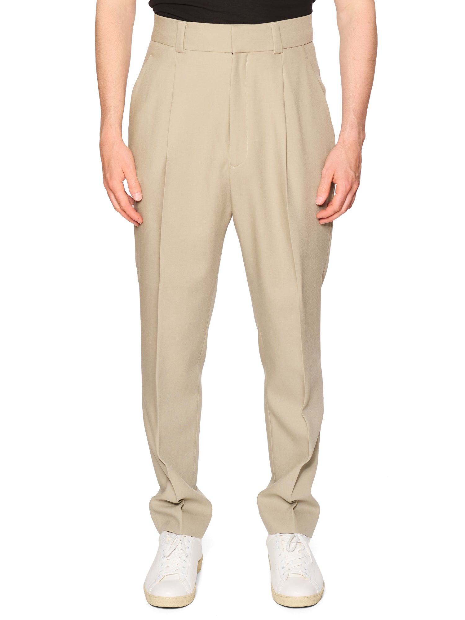 beige color dress pants The Black Tux Essential Suit Pants-Slim In Beige | Size: 30/34