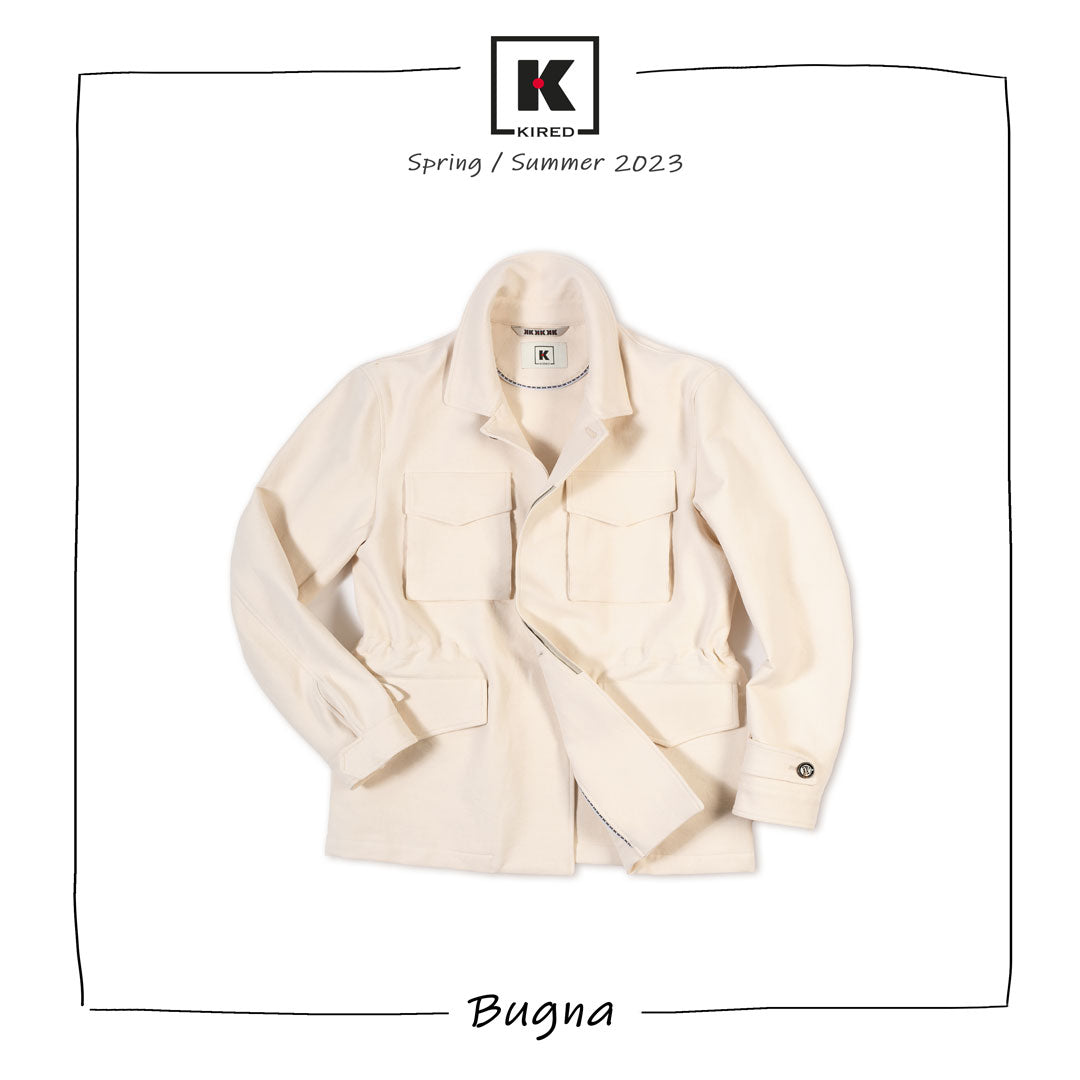 KITON KIRED Litek "Bugna" Beige Unlined Field Rain Safari Jacket EU 50 US M
