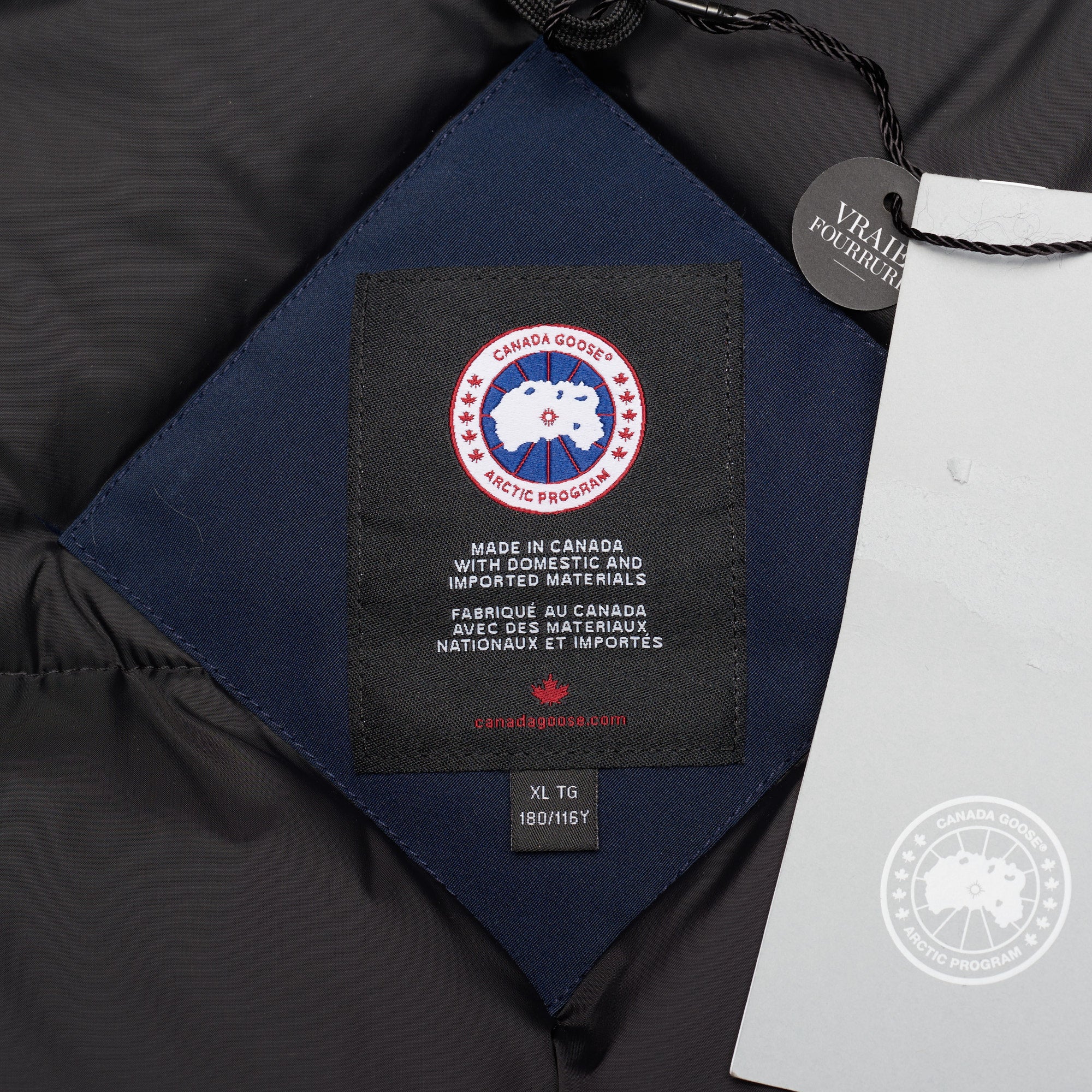 CANADA GOOSE Langford Parka 2062M 63 Atlantic Navy Blue Down Jacket Fur Ruff CANADA GOOSE