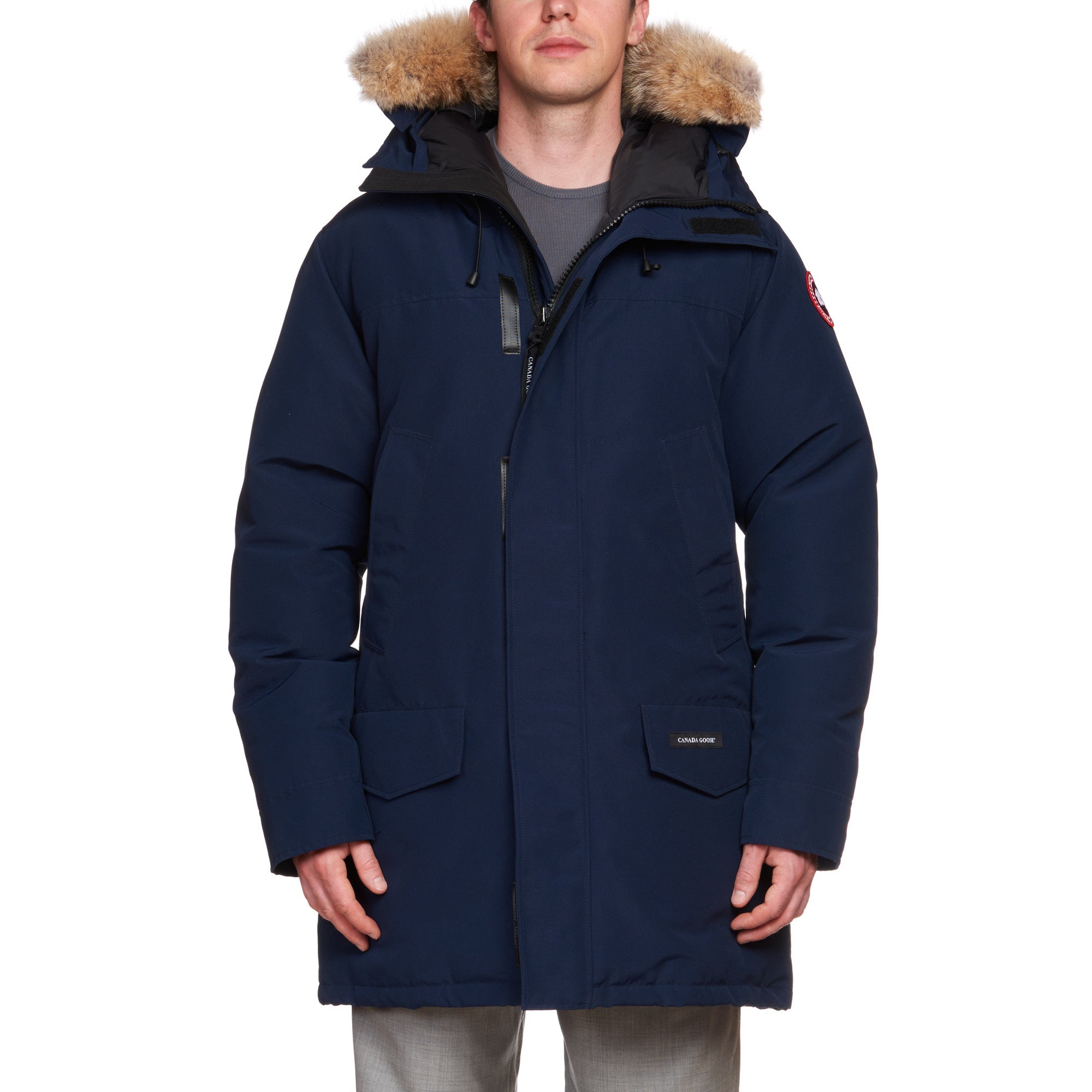 CANADA GOOSE Langford Parka 2062M 63 Atlantic Navy Blue Down Jacket Fur Ruff CANADA GOOSE