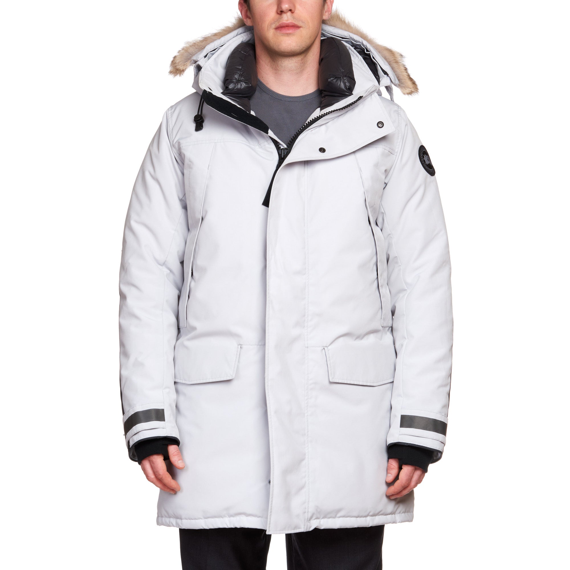 CANADA GOOSE Sherridon Parka Black Label 2073MB 200 with Fur Ruff Silverbirch CANADA GOOSE