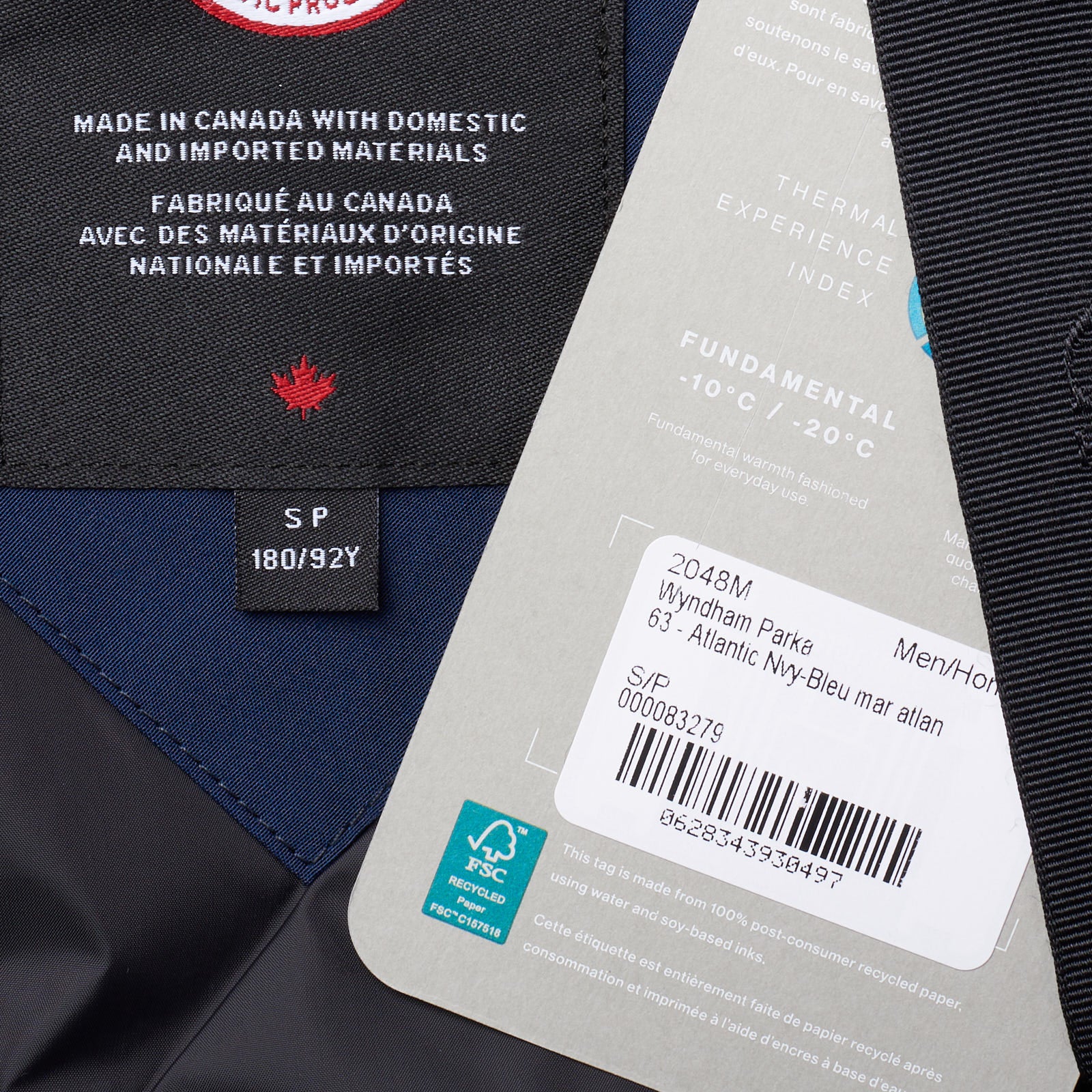 CANADA GOOSE Wyndham Parka 2048M 47 Blue Down Jacket Coat NEW CANADA GOOSE