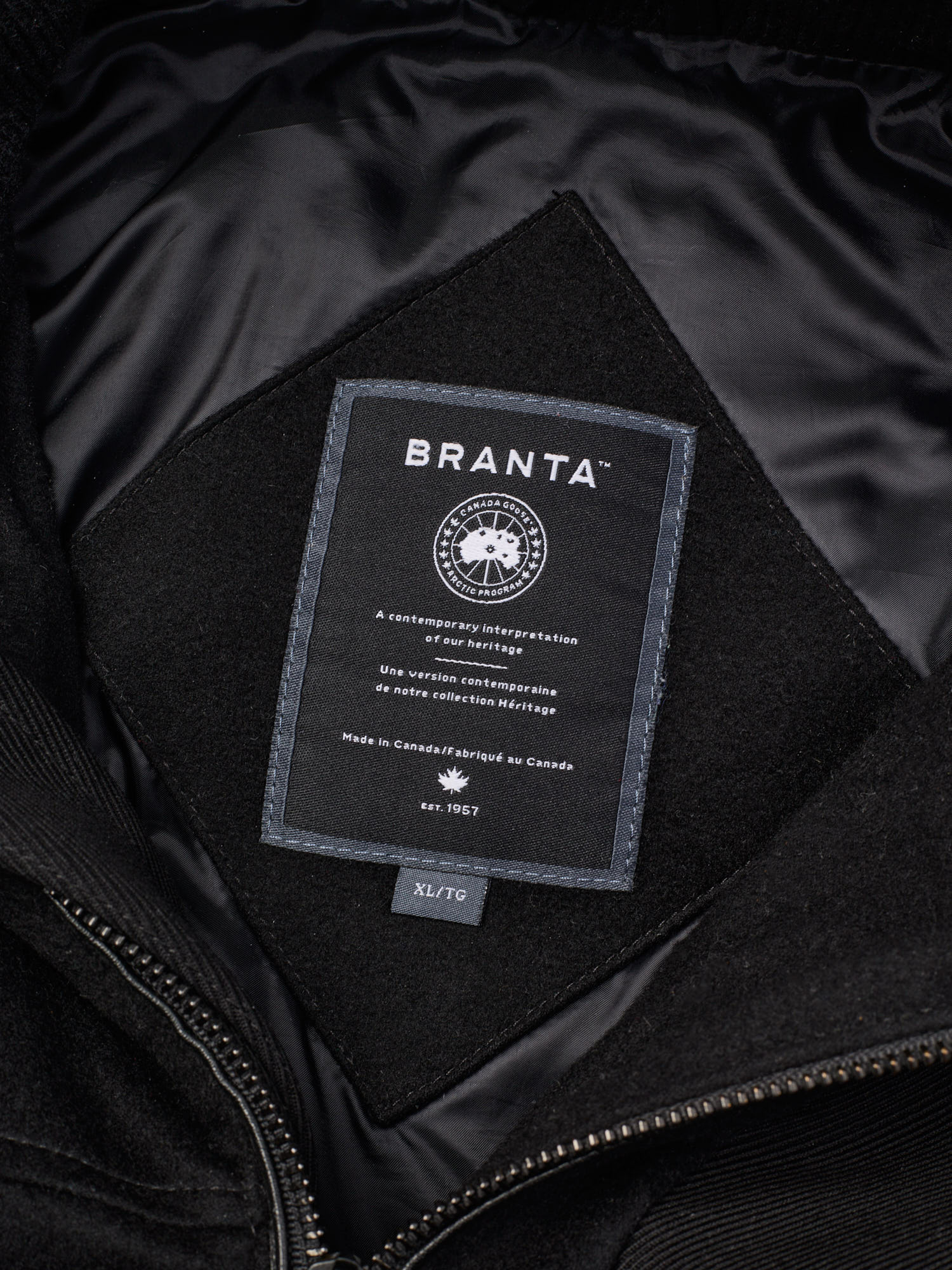 CANADA GOOSE x LORO PIANA Branta Trento Black Down Parka XL Fur Ruff