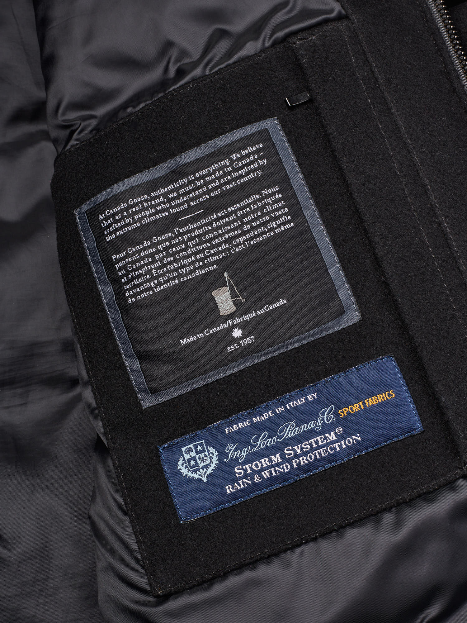 CANADA GOOSE x LORO PIANA Branta Trento Black Down Parka XL Fur Ruff