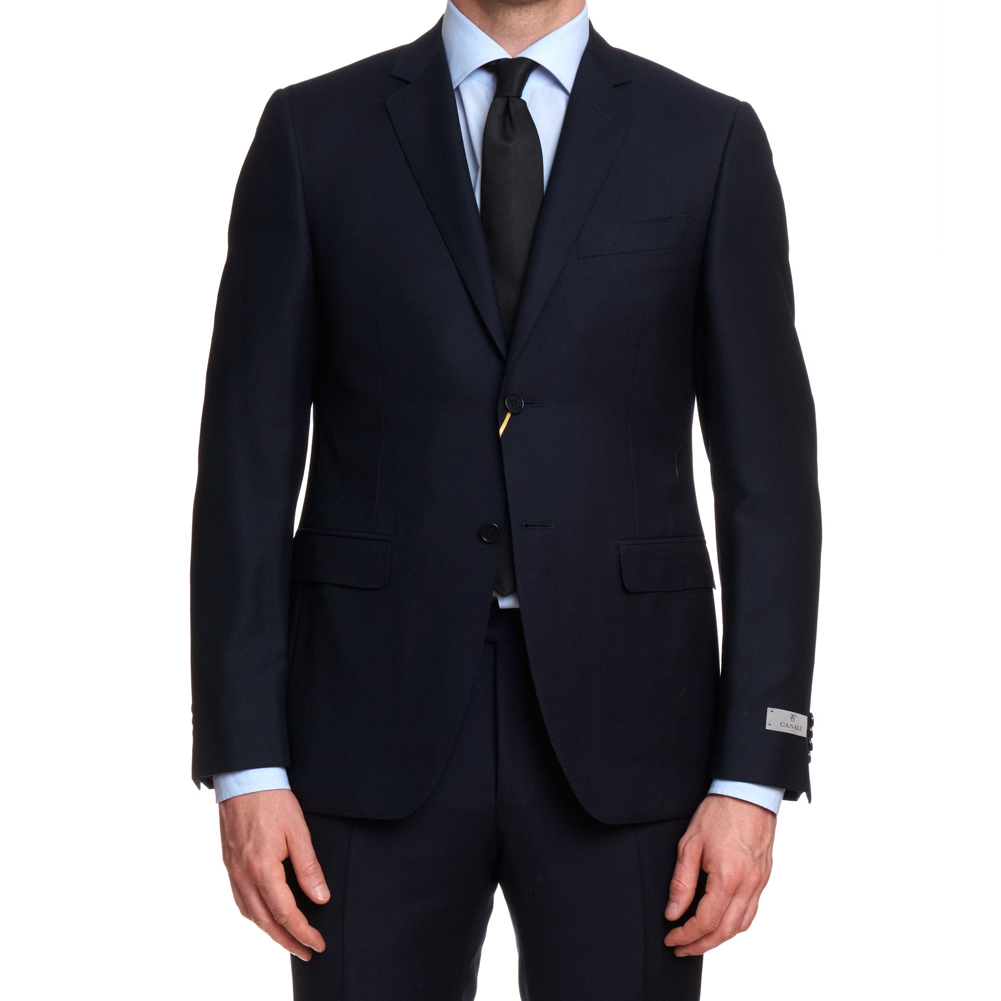 CANALI 1934 Dark Blue Wool Flannel Suit EU 50 US 40 Regular Slim Fit Cut CANALI