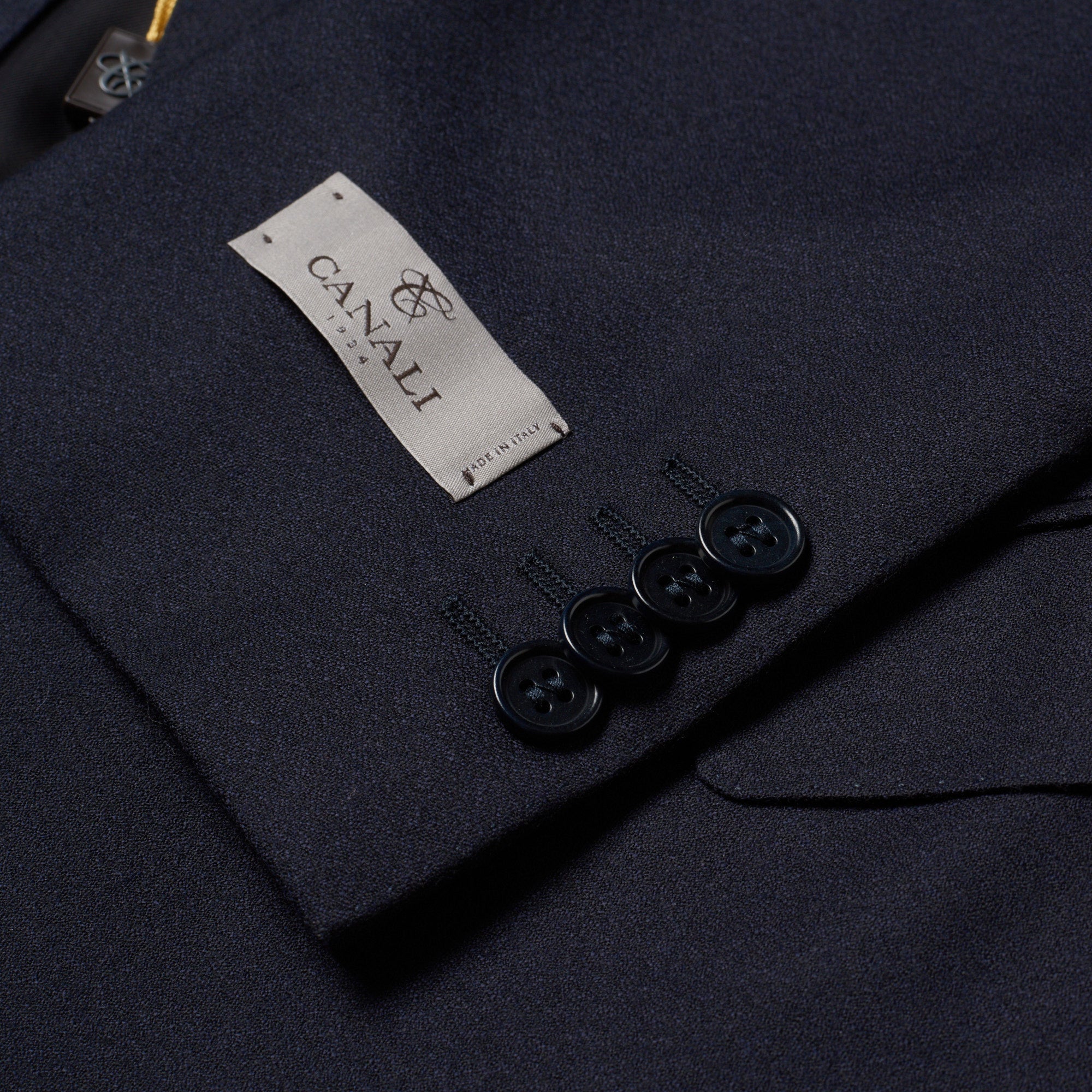 CANALI 1934 Dark Blue Wool Flannel Suit EU 50 US 40 Regular Slim Fit Cut CANALI