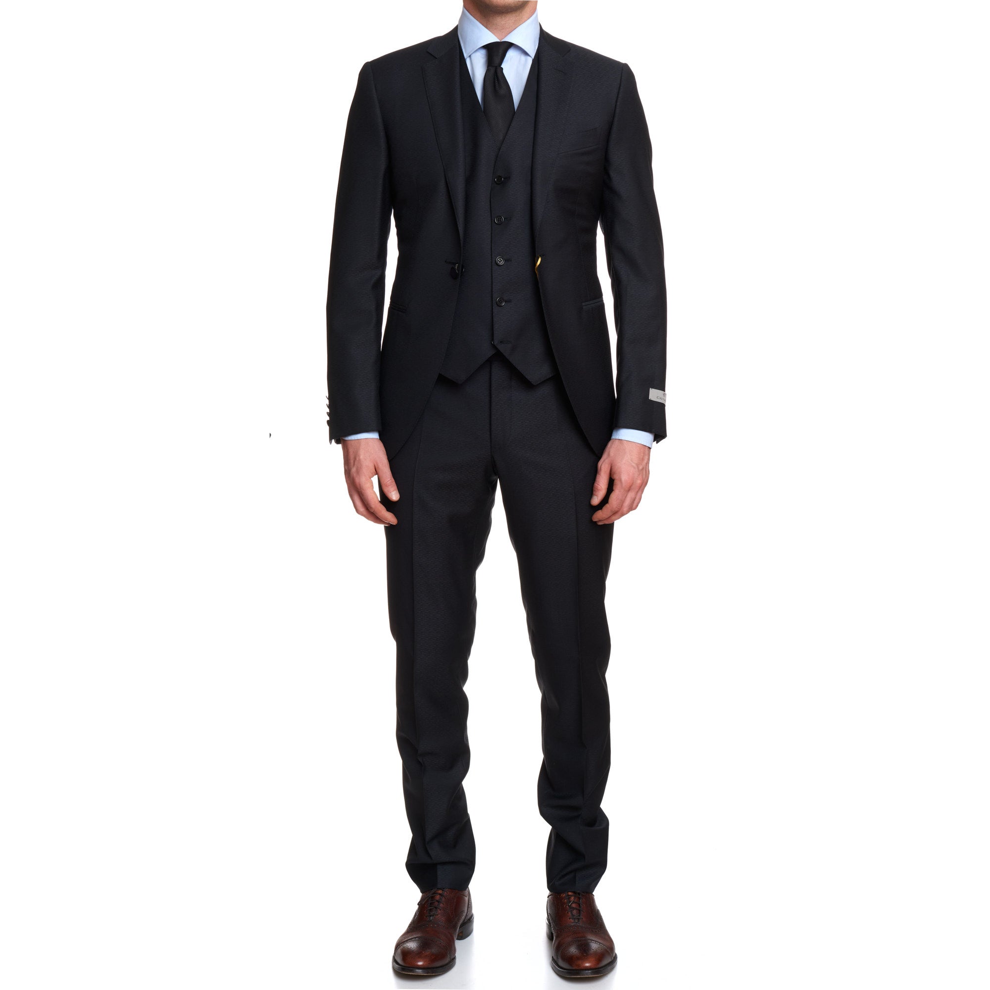 CANALI 1934 Dark Gray Wool 1 Button 3 Piece Suit EU 50 US 40 Regular S
