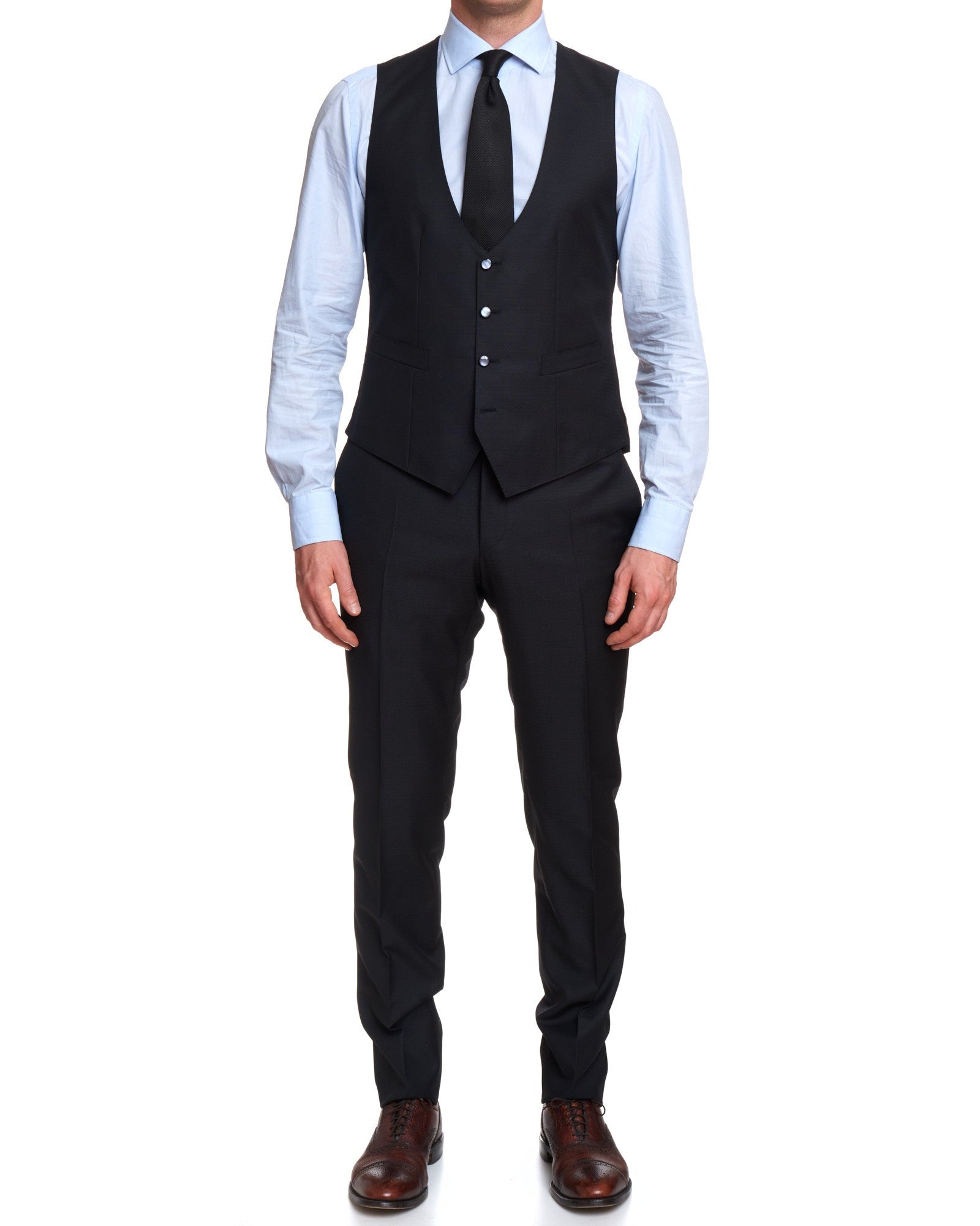 CANALI 1934 Dark Gray Travel Wool-Mohair 3 Piece Suit EU 50 US 40 Slim Fit CANALI