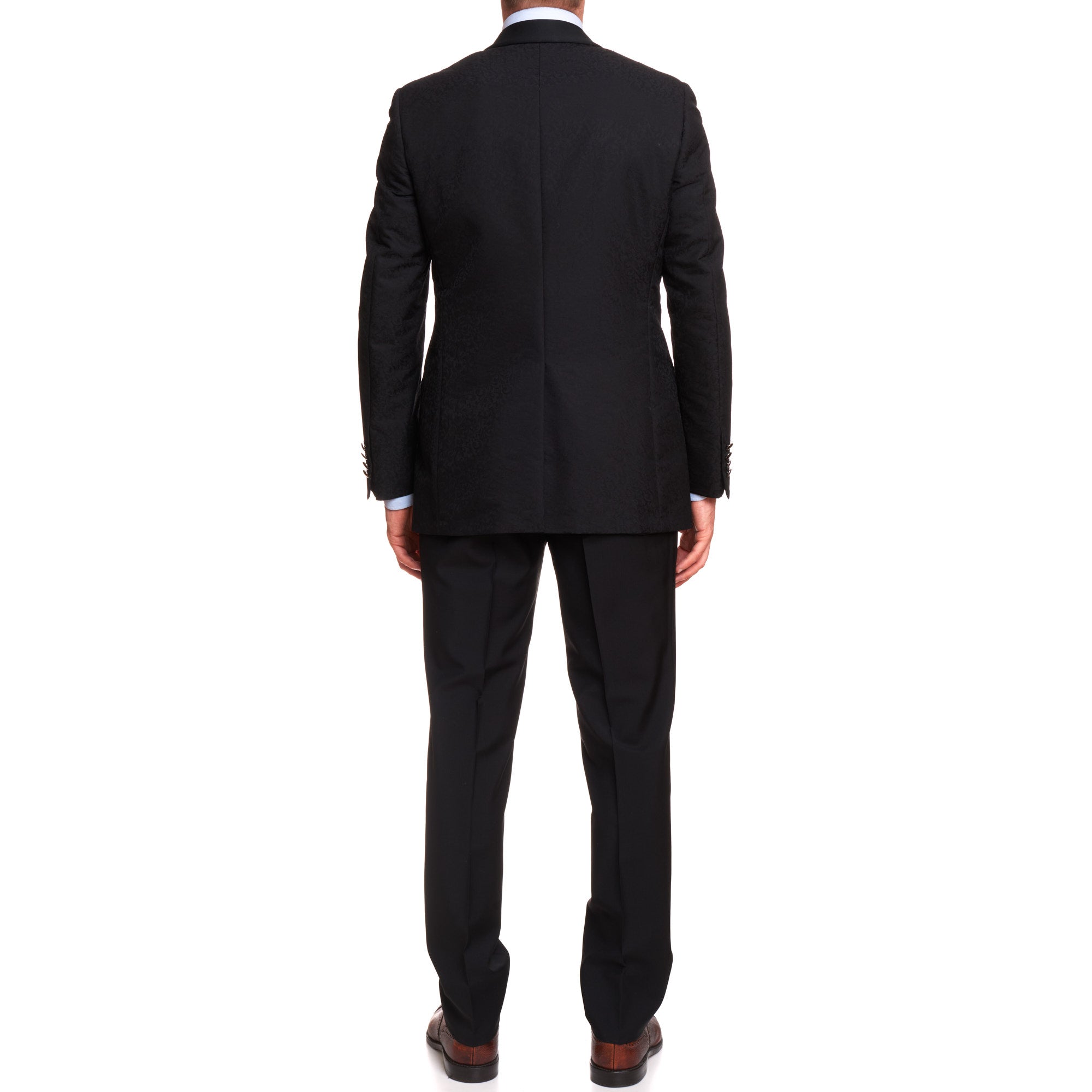 CANALI 1934 Black Wool-Silk Shawl Collar Formal Suit EU 50 US 40 Tuxedo Slim Fit CANALI
