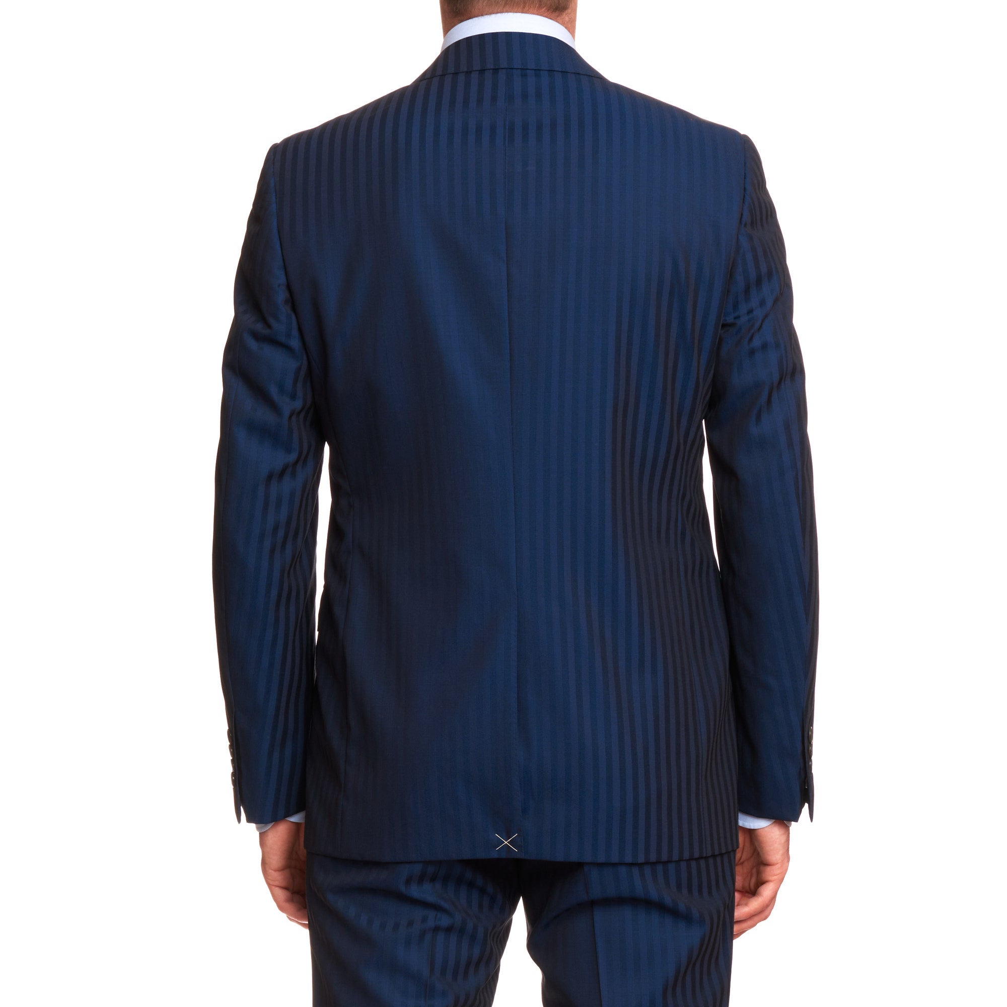 CANALI 1934 Blue Wool 3 Piece Peak Lapel Formal Suit EU 50 US 40 Regular Slim Fit Cut CANALI