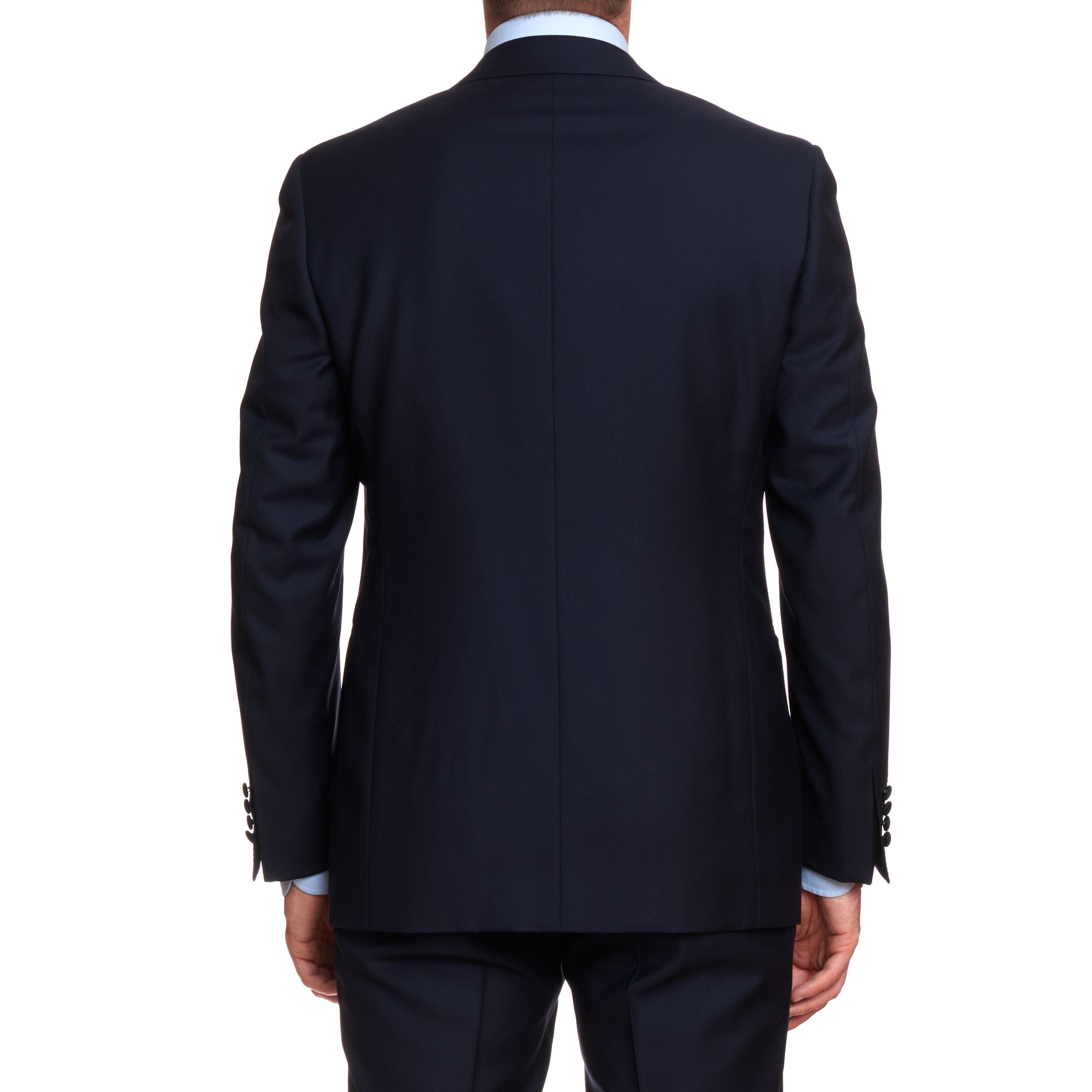 CANALI 1934 Blue Water Resistant Wool 3 Piece Peak Lapel Formal Suit EU 50 US 40 Slim Fit CANALI