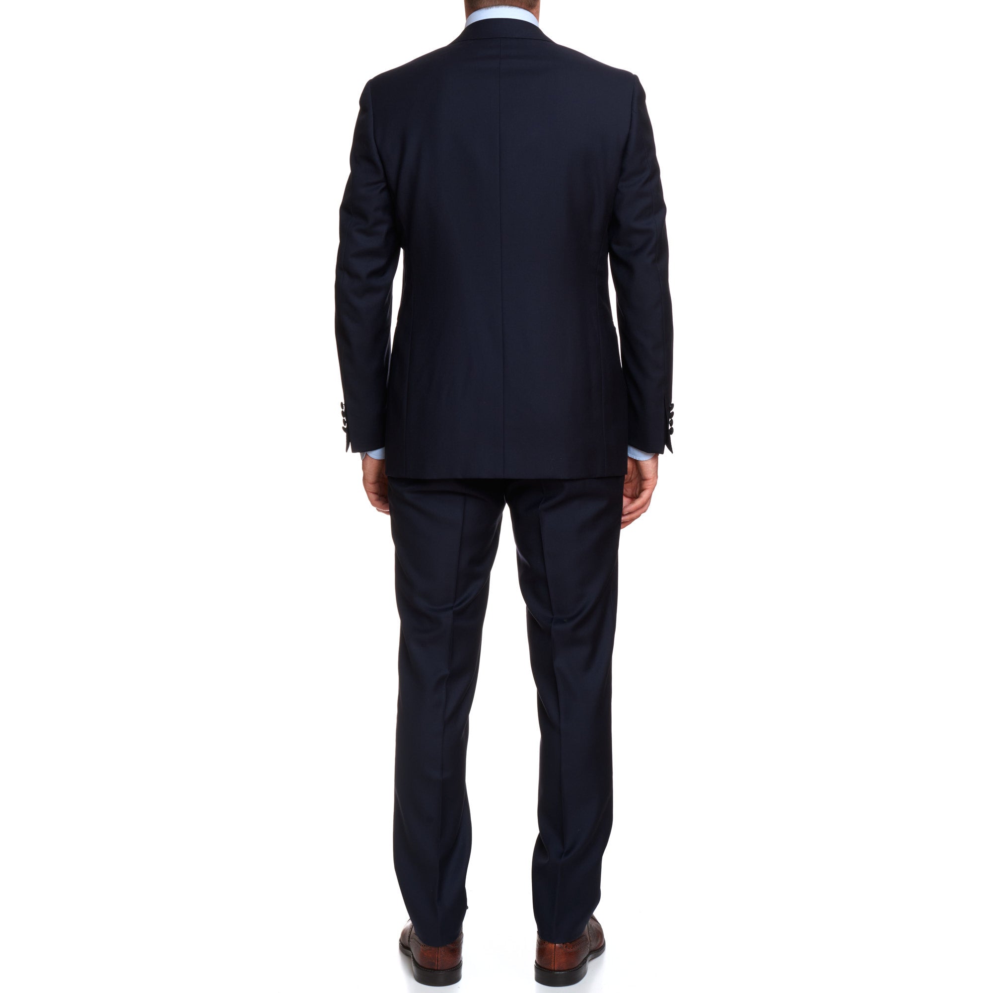 CANALI 1934 Blue Water Resistant Wool 3 Piece Peak Lapel Formal Suit EU 50 US 40 Slim Fit CANALI